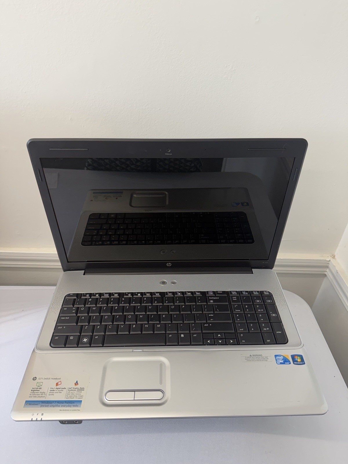 HP Notebook G71-34OUS Laptop – Good Screen – Intel Duo T6600 – Read Des