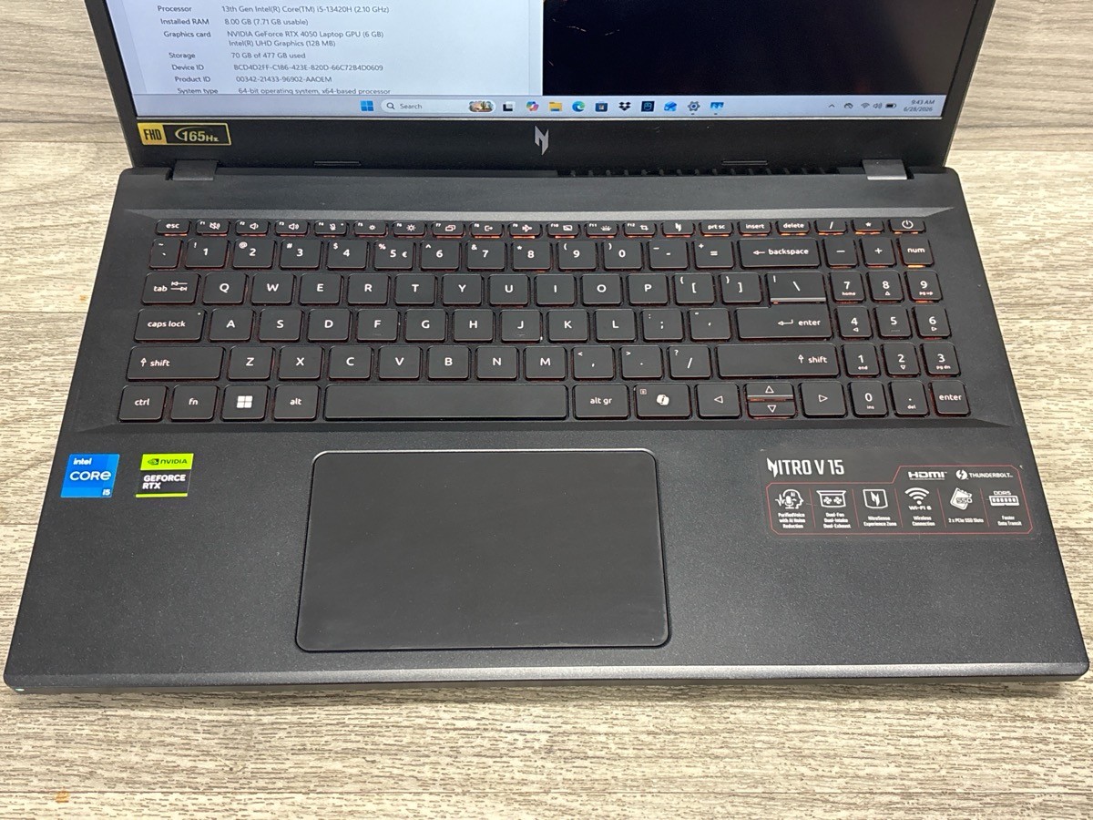 Acer Nitro V 15 ANV15-52-50B1 i5 RTX 4050 Laptop (A1D032609)