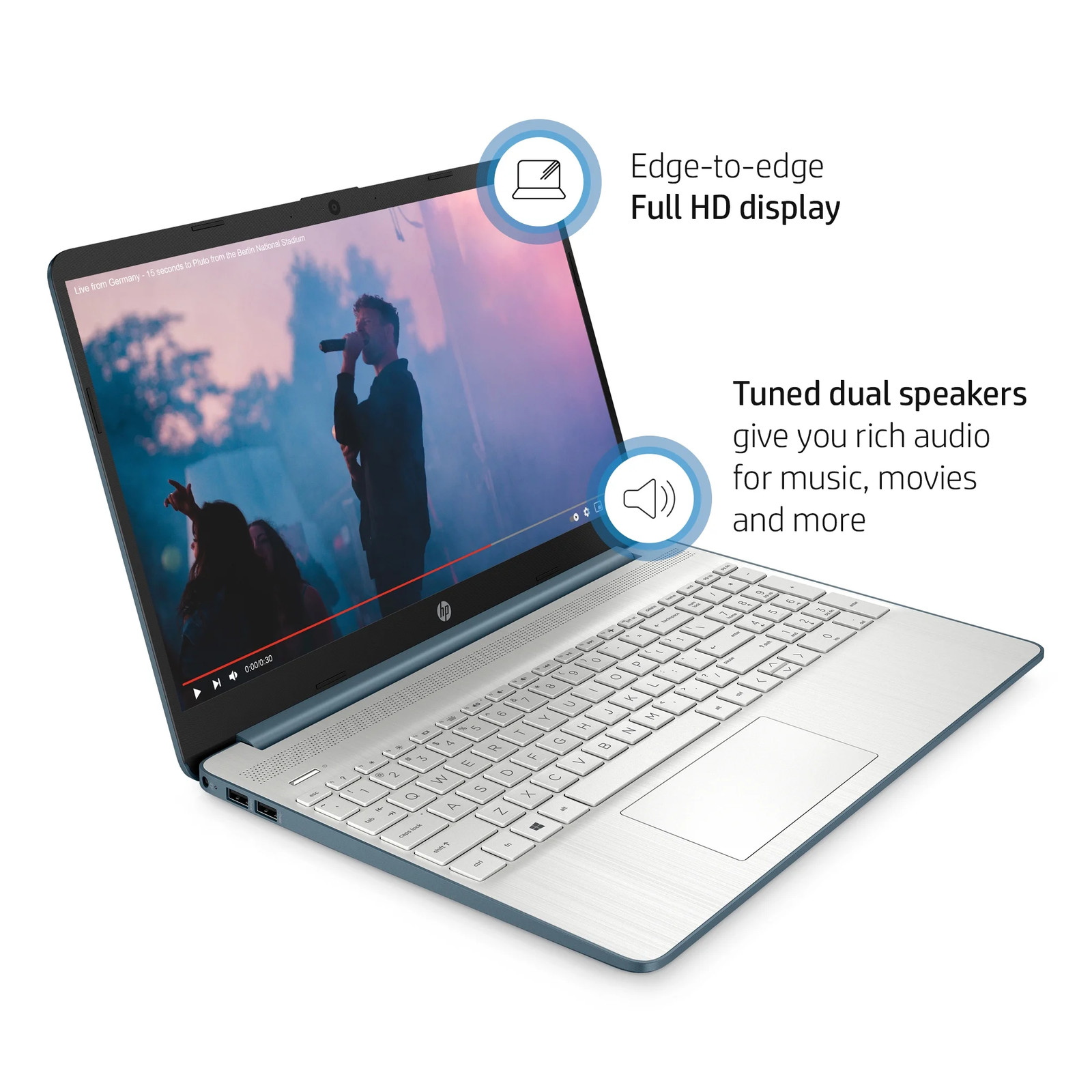 HP 15-ef2129wm 15.6″ FHD Laptop AMD Ryzen 5 5500U 2.1GHz 8GB 256GB W11H