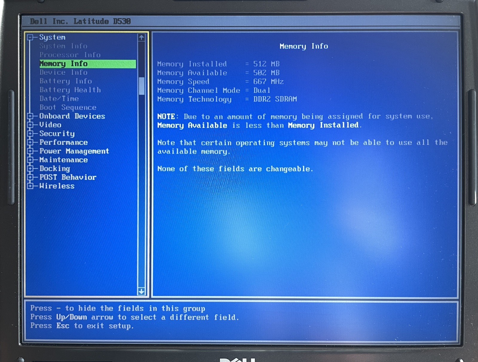 Dell Latitude D530 Retro Windows XP Laptop (F4G1)