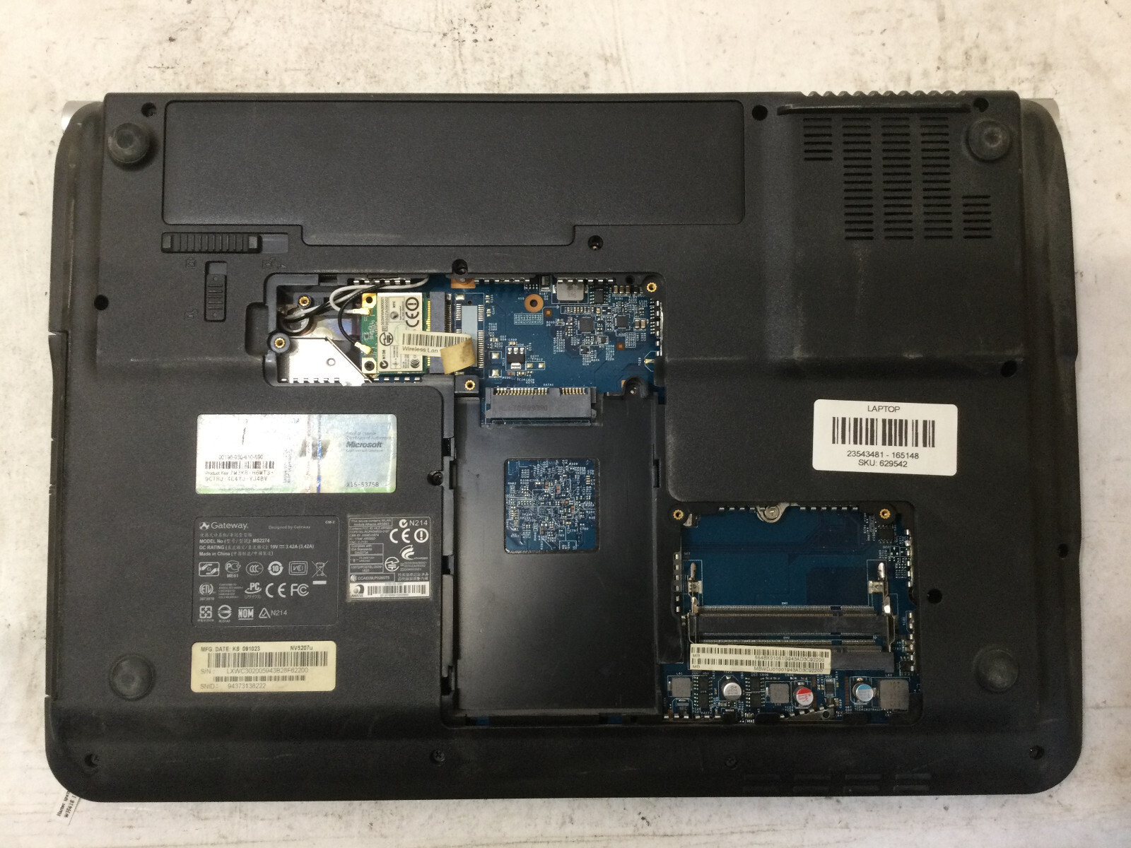 GATEWAY NV52 – FOR PARTS – AMD ATHLON X64 – NO RAM – READ DESCRIPTION – BB