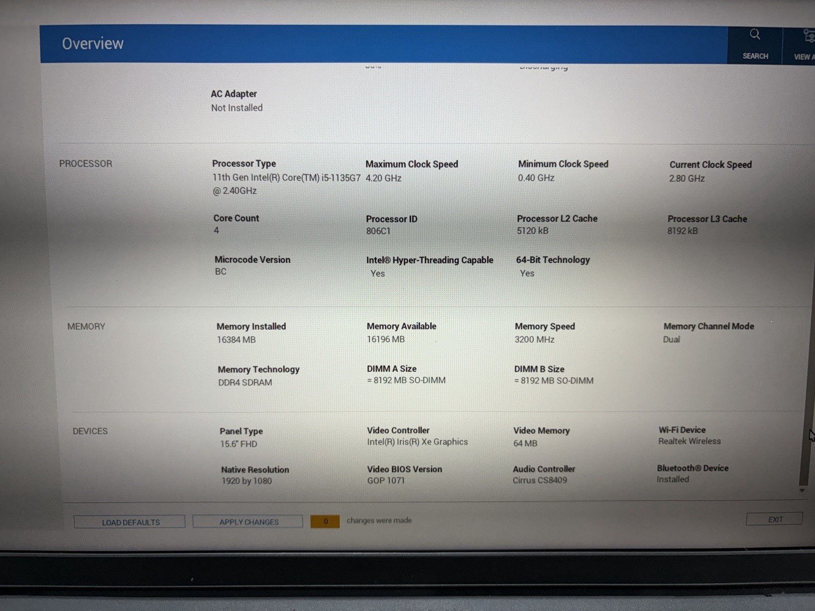 Dell Inspiron 15 3520 Laptop 15.6″ Intel Core i5-1135G7 16GB RAM 512GB SSD
