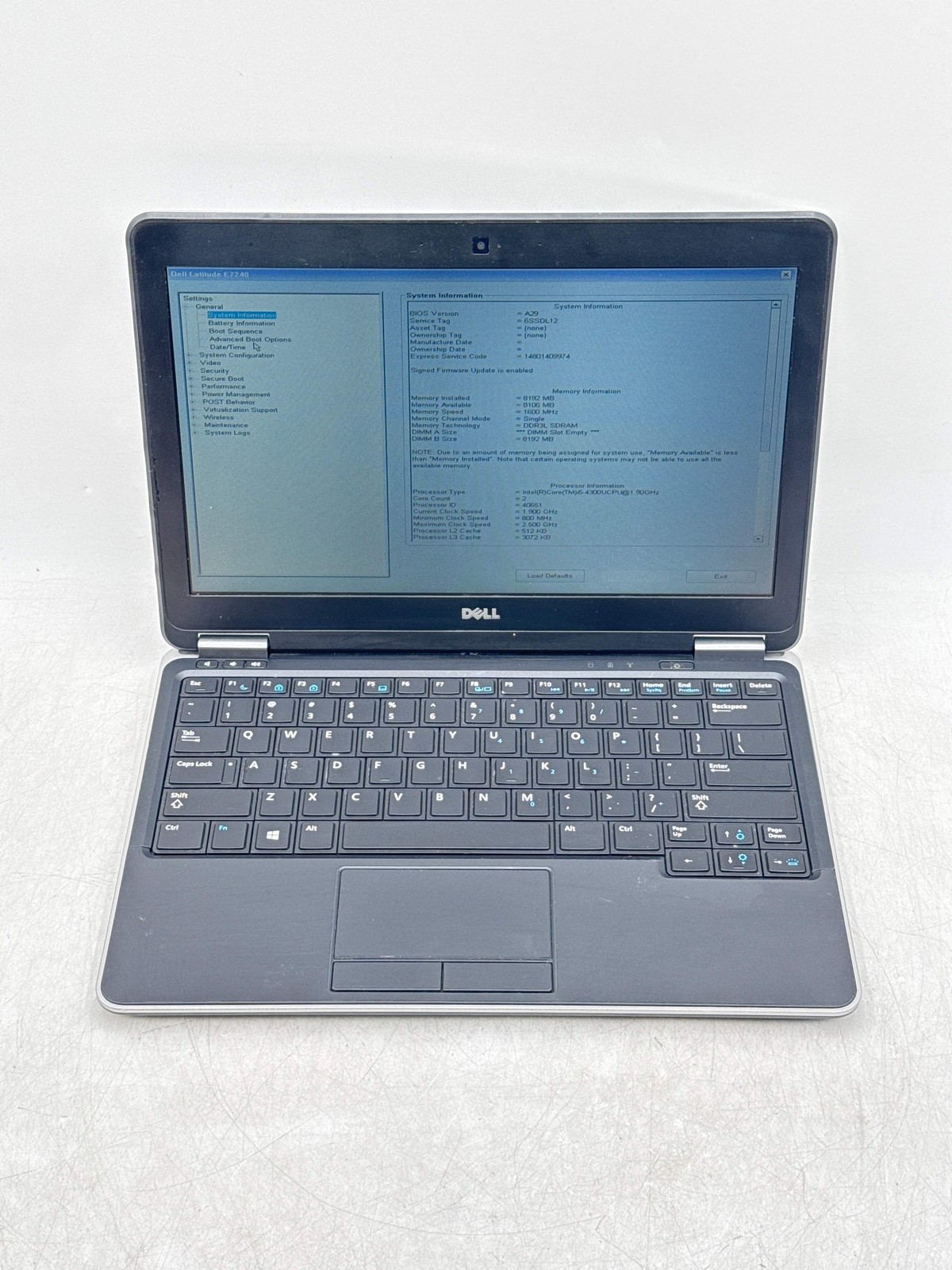 Dell Latitude E7240 12.5″ Ultrabook Intel i5-4310U 4GB RAM 128GB SSD