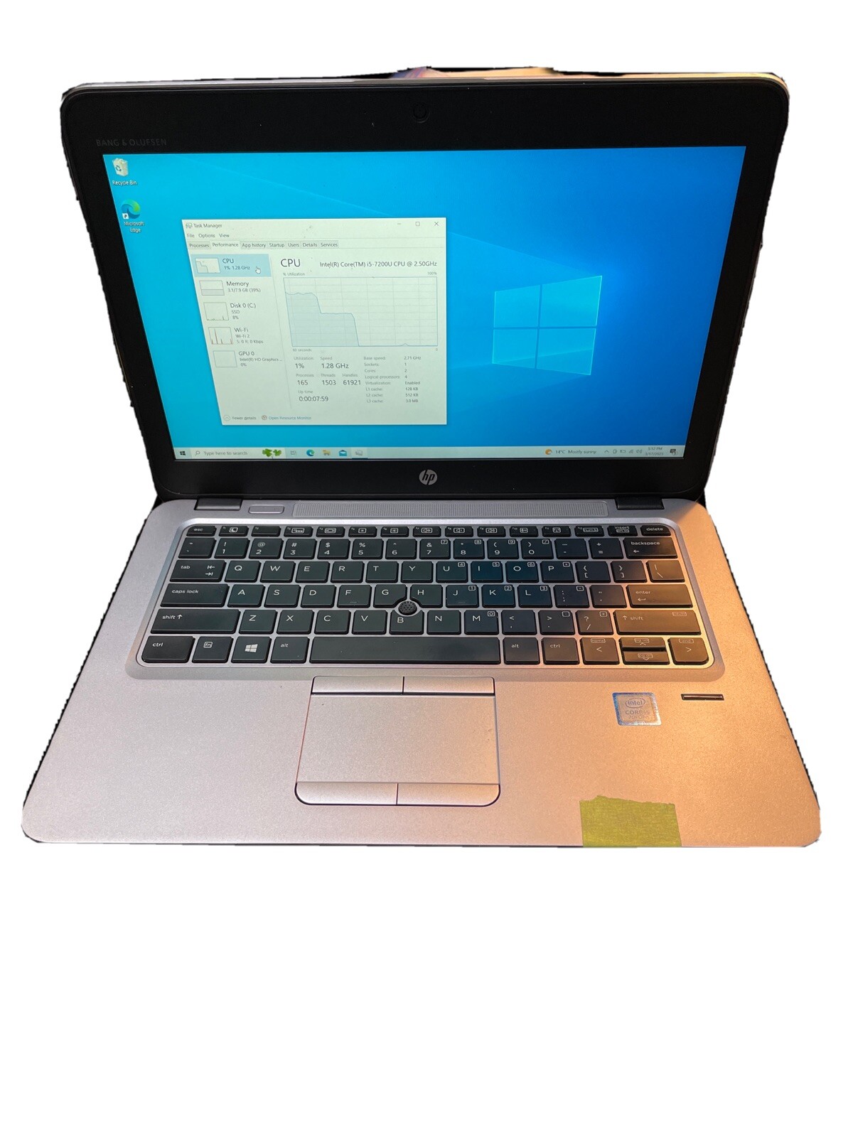 HP EliteBook 820 G4 i5 7200U (No SSD,RAM Battery)