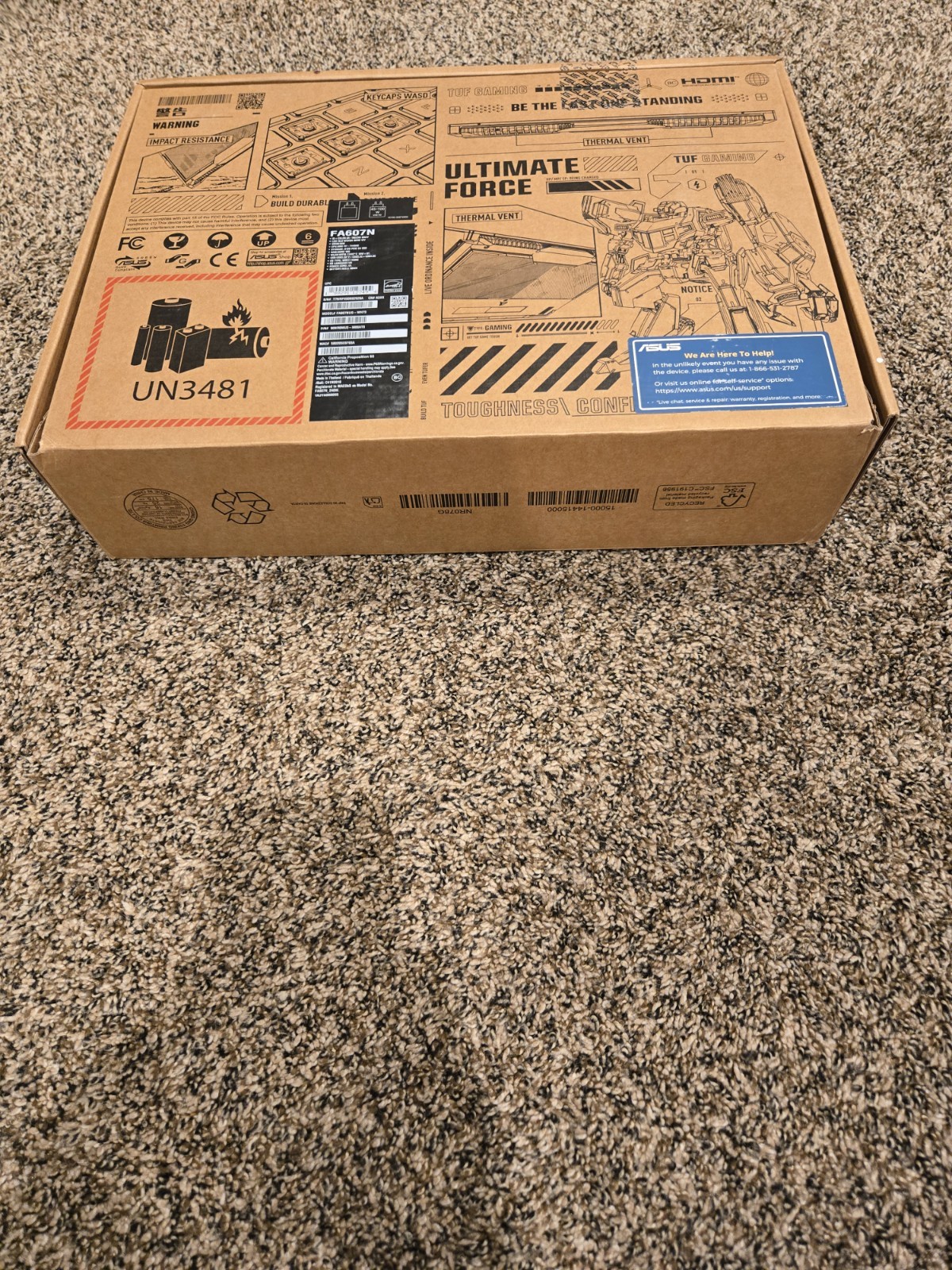 ASUS TUF A16 FA607NUG 16″ AMD 7 7445HS RTX 4050 16GB DDR5 512GB