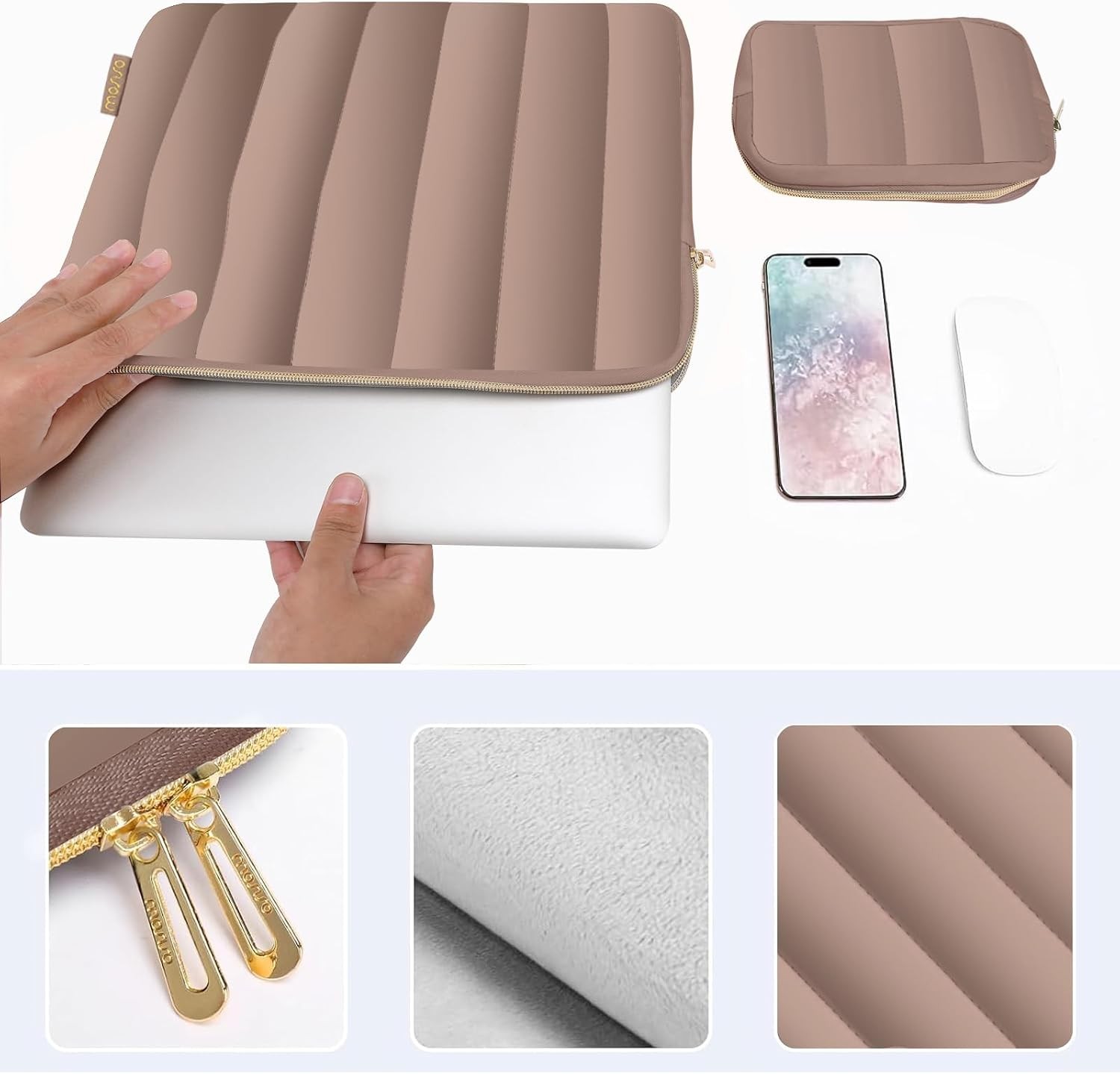13-14 inch Laptop Case, 13.3 inch Puffy Laptop Sleeve for MacBook Air 13 13.6 M4