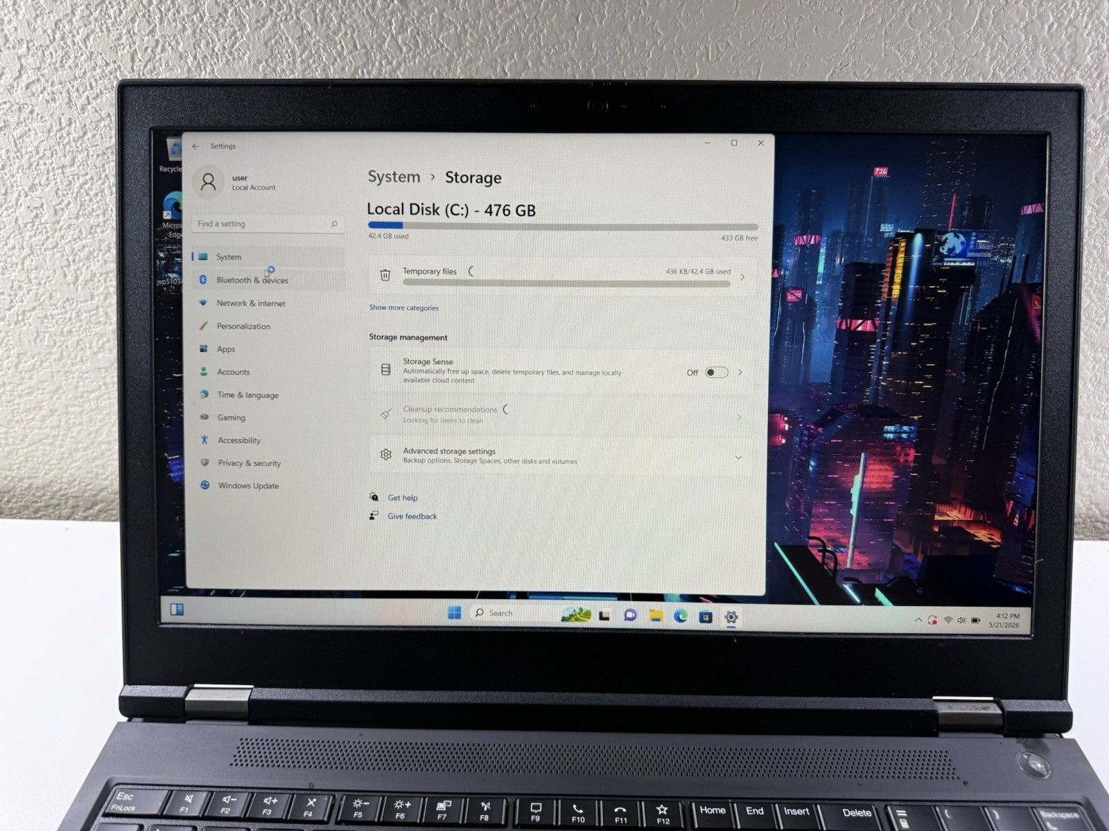 LENOVO THINKPAD P15 GEN 1 | CORE I7-10850H 512GB 8GB RAM WIN 11 NVIDIA T1000