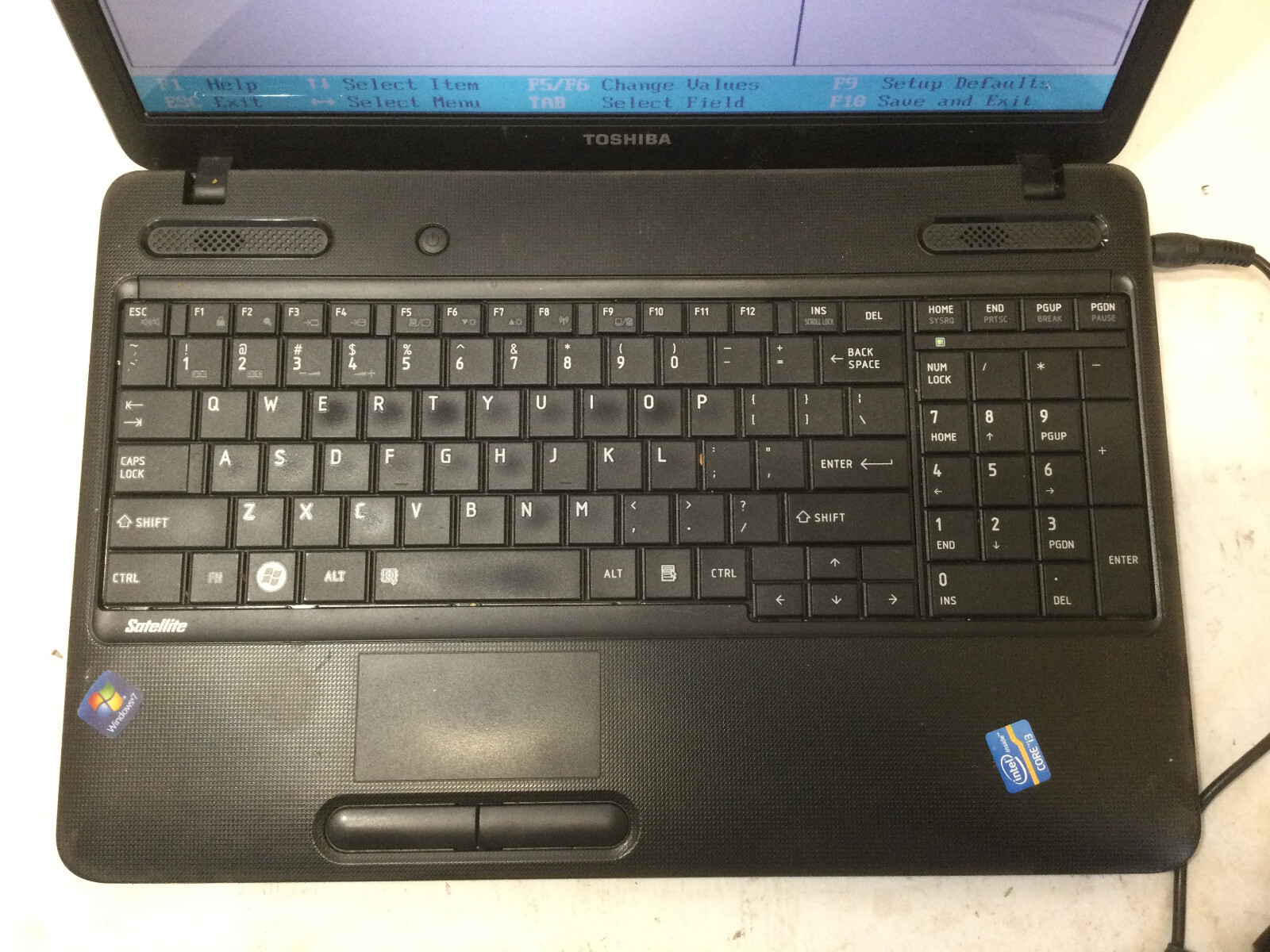 TOSHIBA SATELLITE C655-S5082 – BOOTS TO BIOS – INTEL CELERON – 2GB RAM -READ-BB