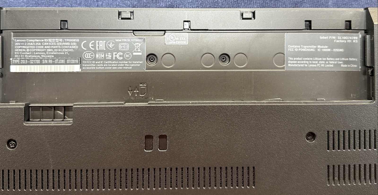 Lenovo Thinkpad T580 Tested LCD Screen w/ Chassis & Battery- No Motherboard