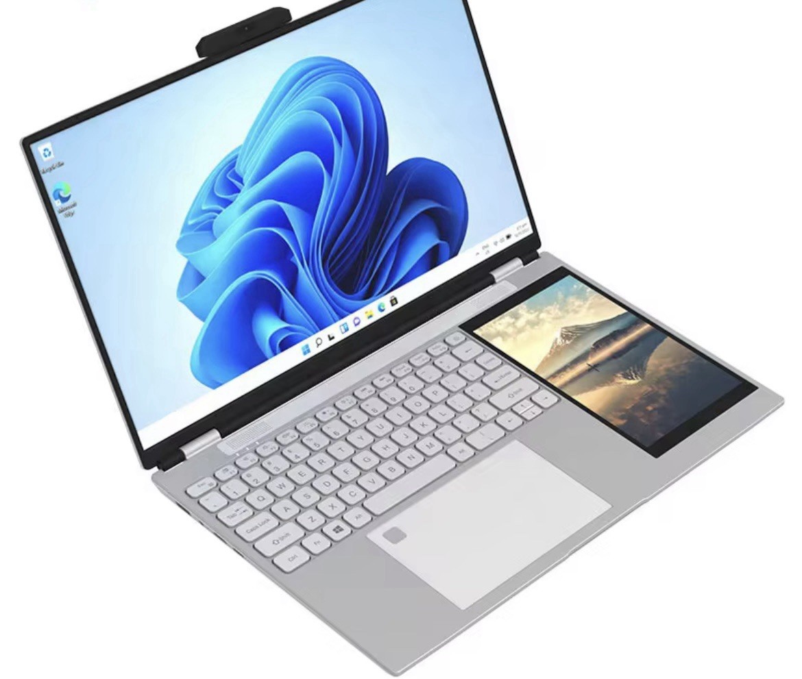 15.6 in + 7.0 in Double Screen Laptop 8GB RAM and 1TB SSD, operating Windows 11