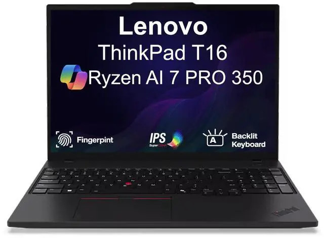Lenovo ThinkPad T16 Business 16.0 in IPS WUXGA Display Ryzen AI 7 PRO 350 16GB