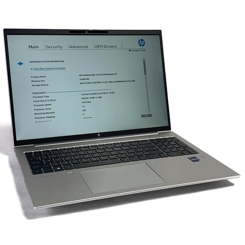 HP EliteBook 860 G9 16″ Laptop i5-1250P 1.7GHz 16GB 512GB NVMe SSD – Win11