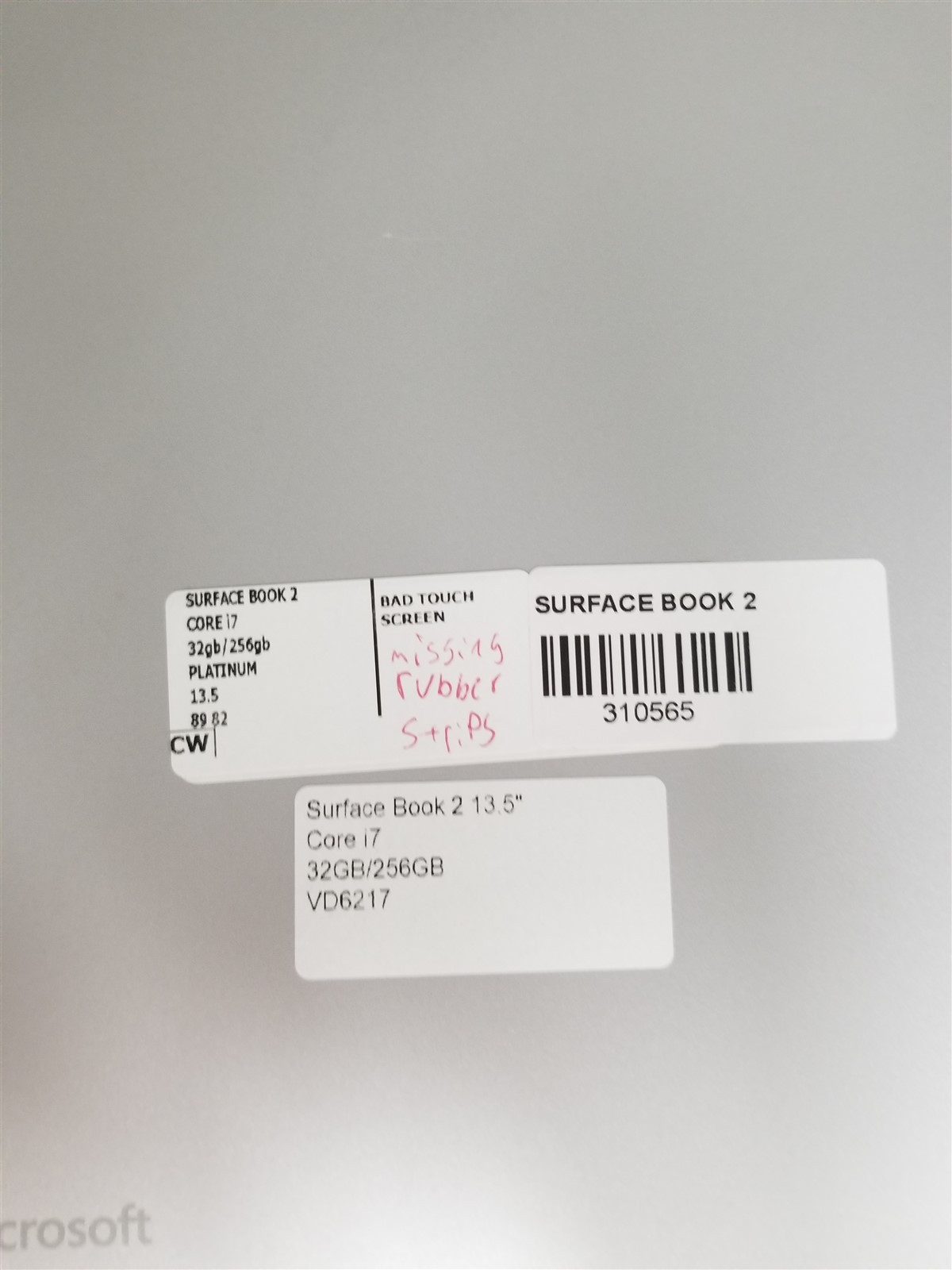 Microsoft Surface Book 2 Core i7 13.5″ 32GB/256GB Silver See Details VD6217