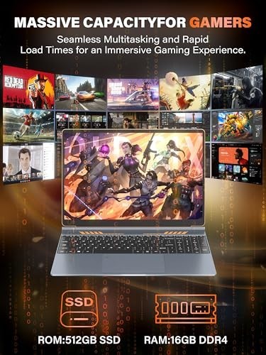 16 Inch Business Laptop Computer for Students & Professionals,4-Core Processor,