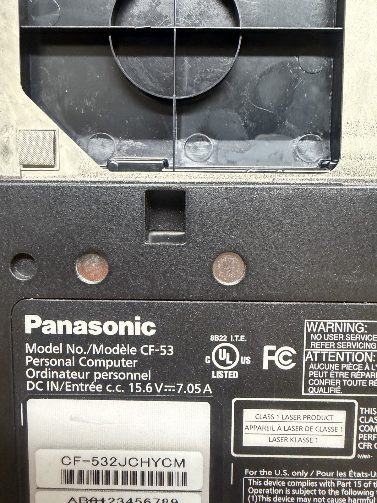 Panasonic Toughbook CF-53 MK4 I5-3rd Gen 16GB Ram No HD No Caddy No Charger