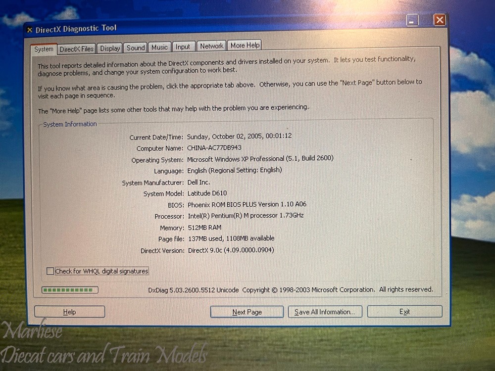 Dell Latitude D610 – Pentium M – Windows XP – Tested Working