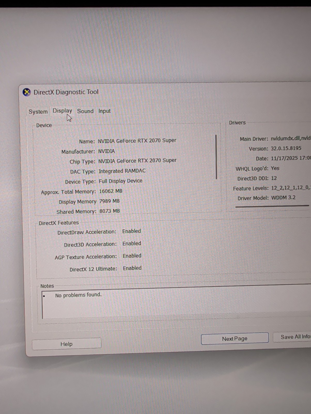 Alienware M15 R3 Gaming Laptop –RTX 2070 SU/512 SSD/16 Ram/I7 10 Gen/ 15.6 FHD.