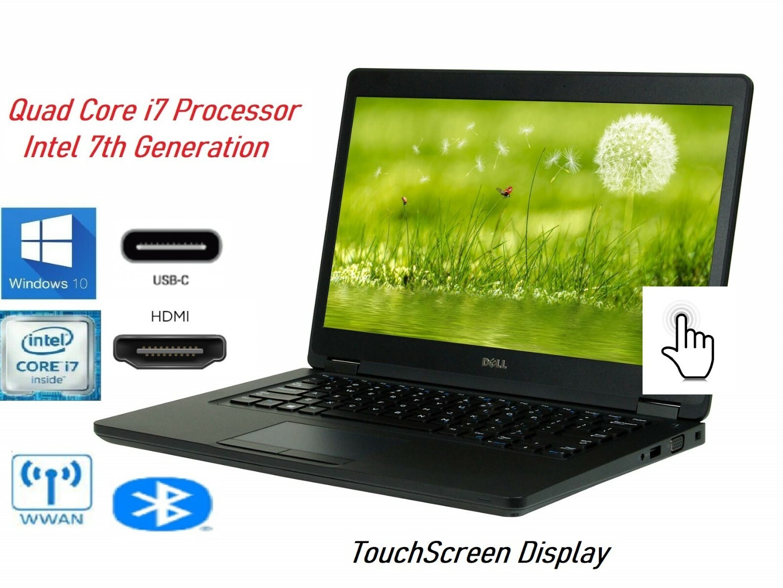 Dell Latitude 5480 14″ i7 up to 32GB RAM & 2TB SSD Laptop Win10 Pro Touchscreen