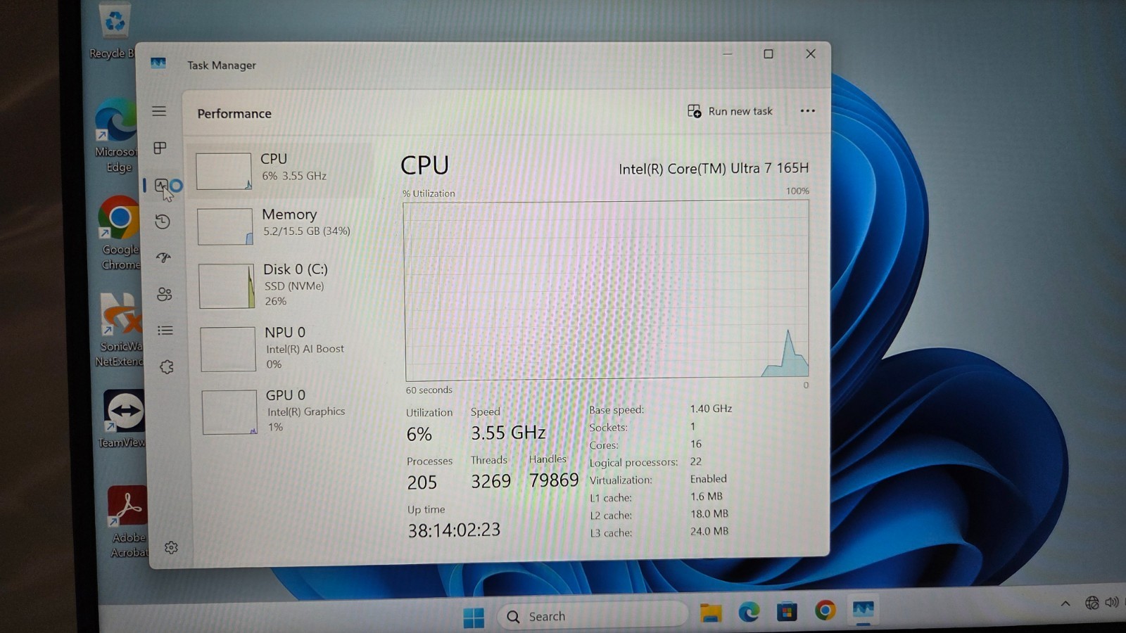 Dell Latitude 5450 Intel Ultra 165H – DDR5 16GB RAM – 512GB SSD