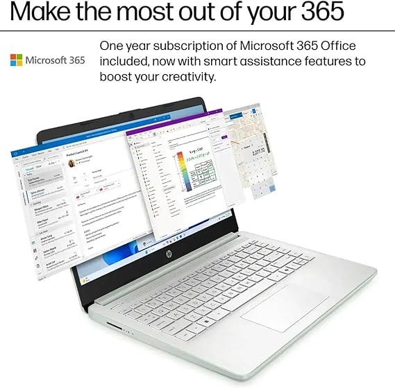 HP Laptop 14-dq6013dx UP TO 16GB-384GB Win11Pro 14″ HD N150 | Willow Green