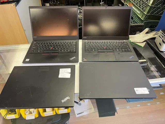 Lot of 4 Lenovo ThinkPad Laptops FOR PARTS OR REPAIR ONLY – T14 Gen 2 / E14 / T4