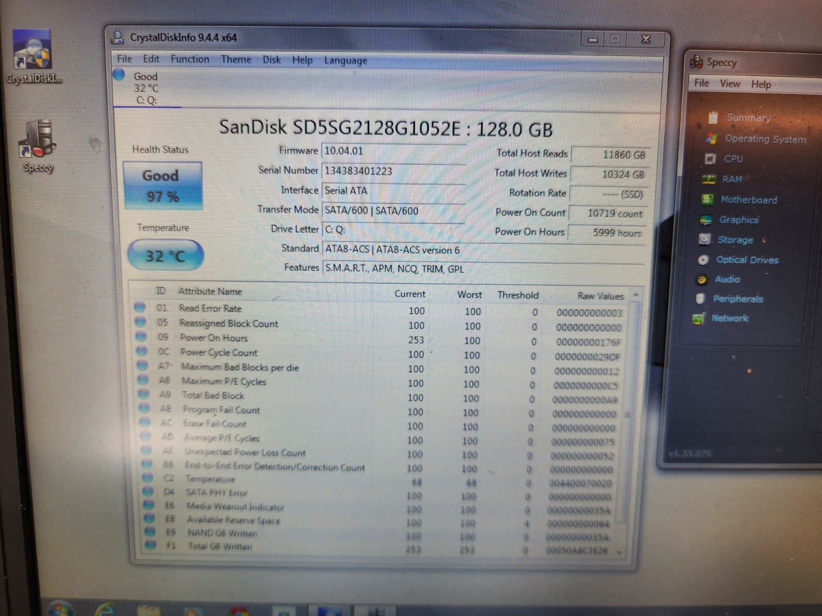 Lenovo ThinkPad X1 Carbon 1st Gen 14″ HD+ I5-3427U 128GB SSD 8GB Win7 READ!