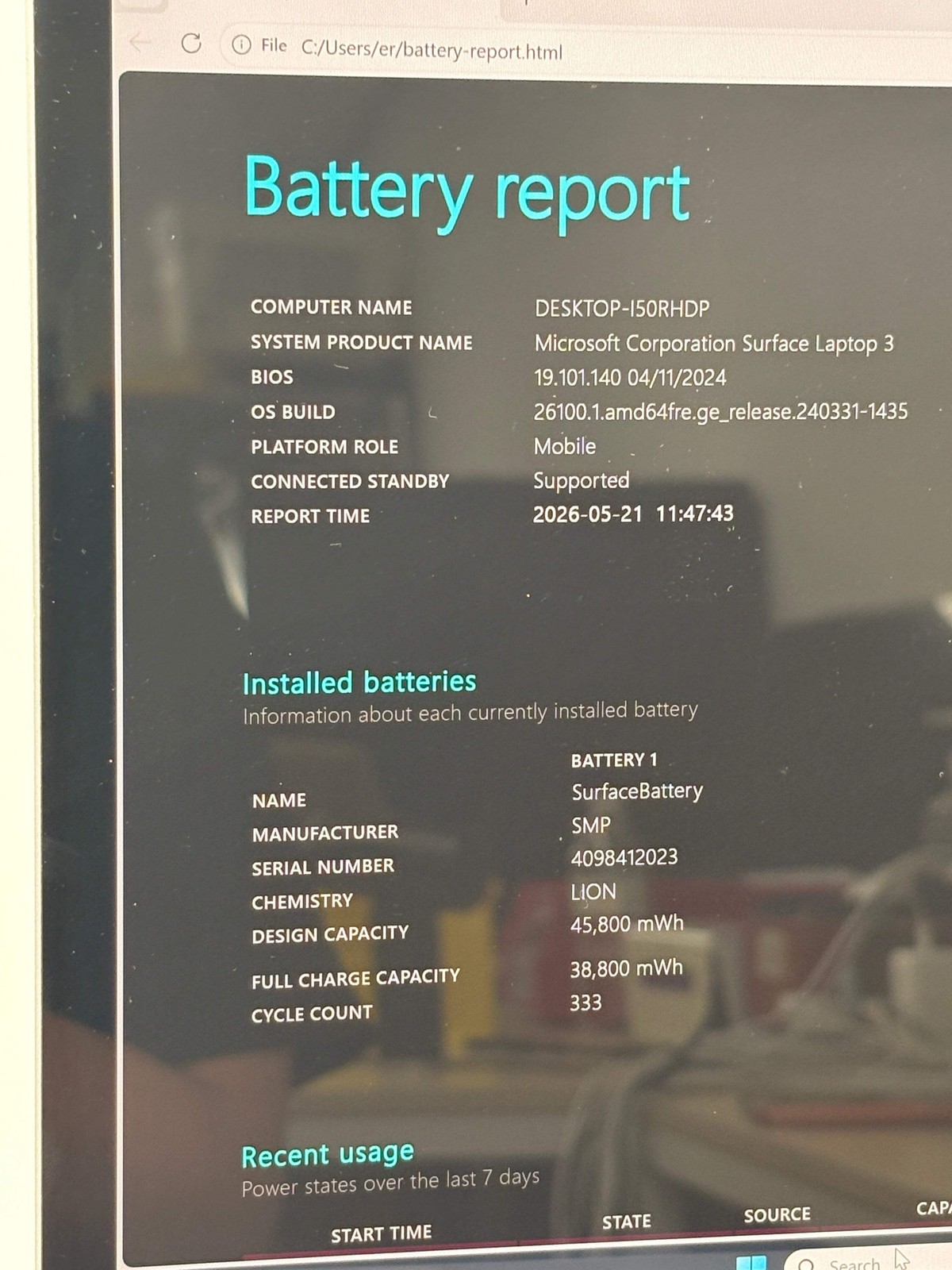 Microsoft Surface Laptop 3 14-inch Core i5 10th Gen 8GB 128GB -Read!