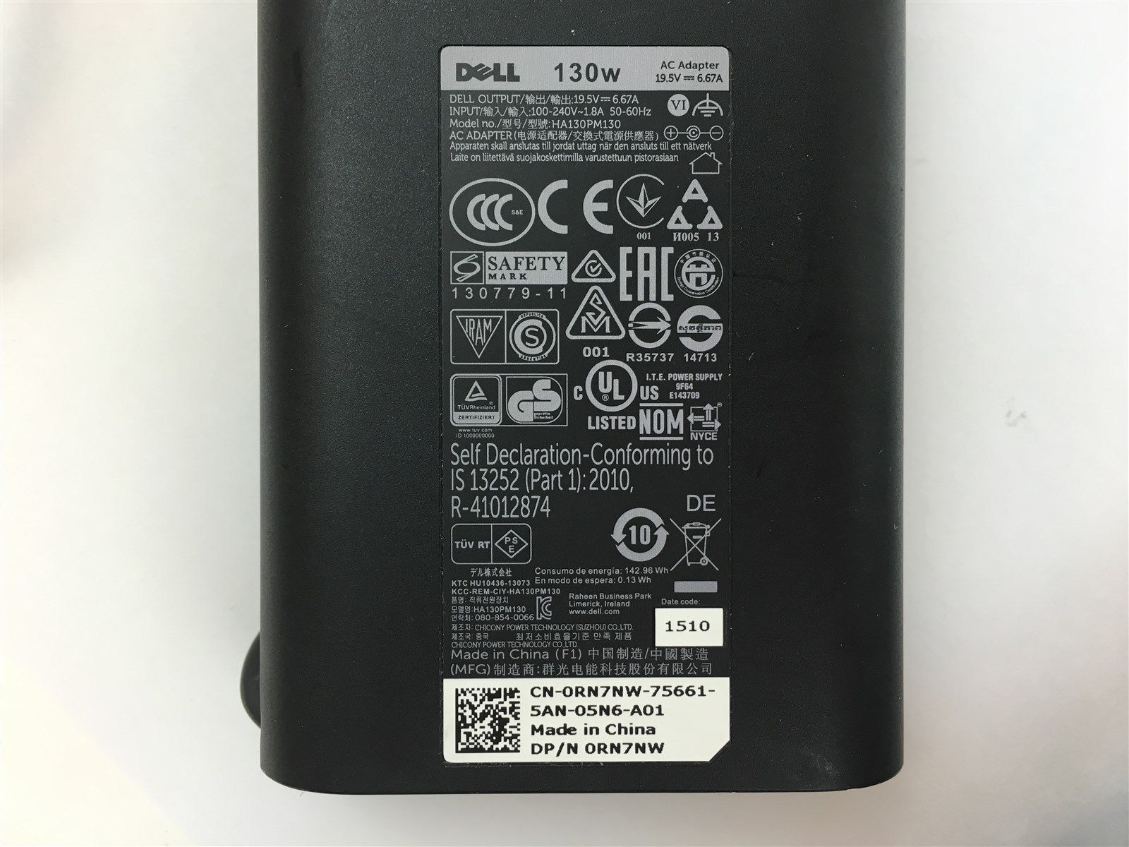 Origin Dell 130W ADP-130EB BA 06TTY6 TX73F