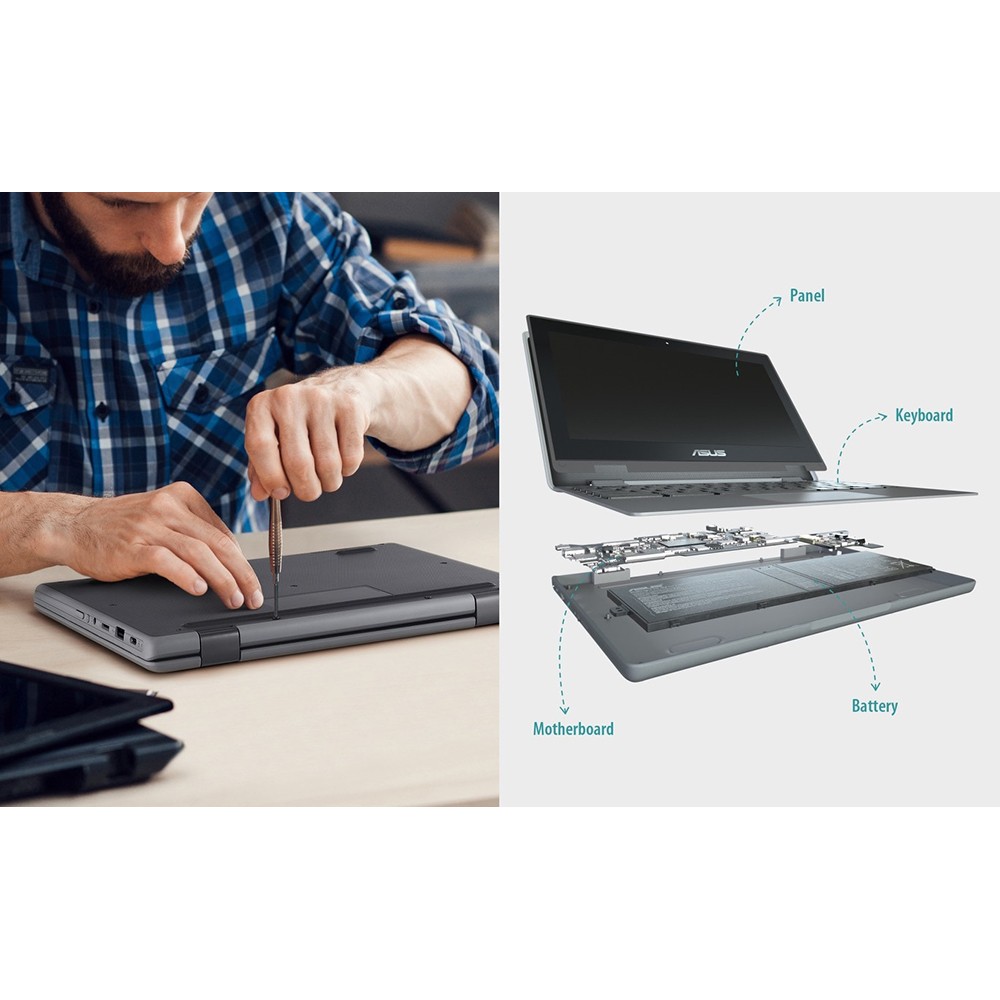 Asus 11.6″ Flip CR1 Touchscreen ChromeBook in Dark Gray – CR1100FKA-YZ144T