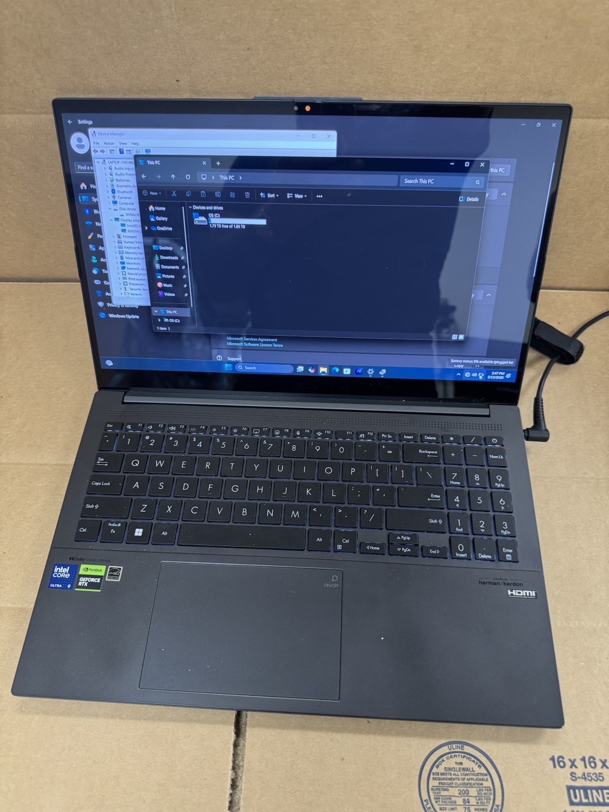 ASUS VivoBook Pro 15 Q543M Core Ultra 9 185H 24GB RAM 2TB SSD RTX 3050 OLED