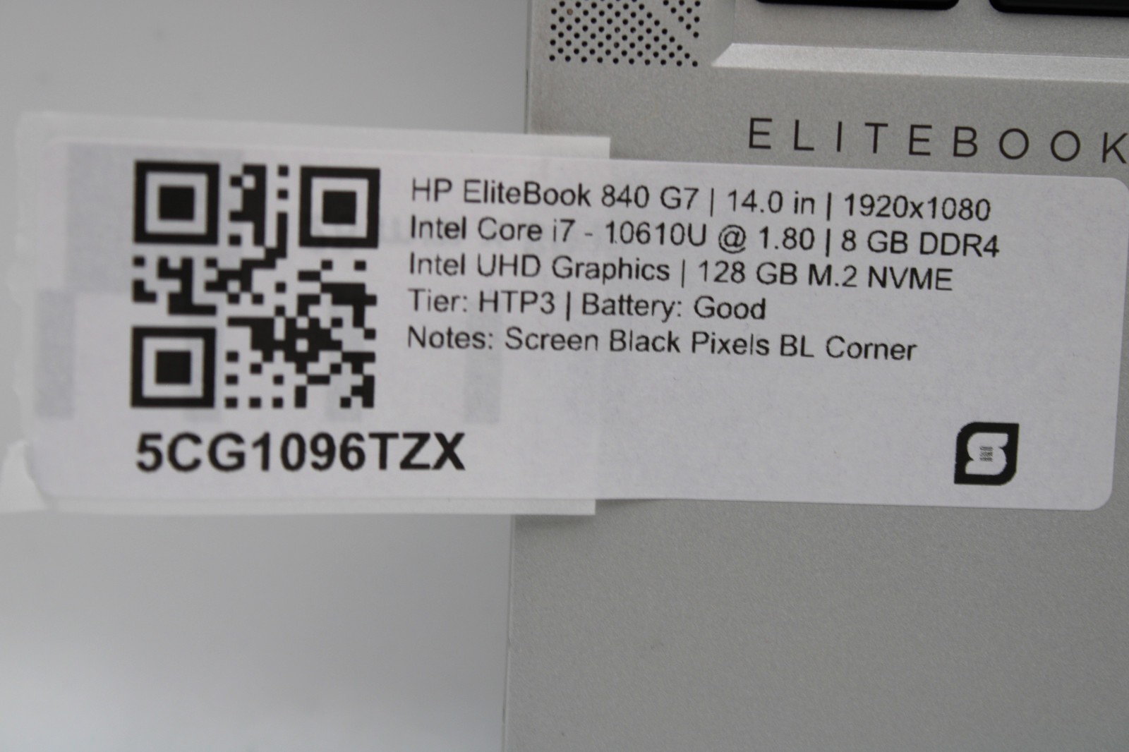 HP EliteBook 840 G7 _ i7-10610U _ 8GB RAM _ 128GB SSD _ No OS *READ