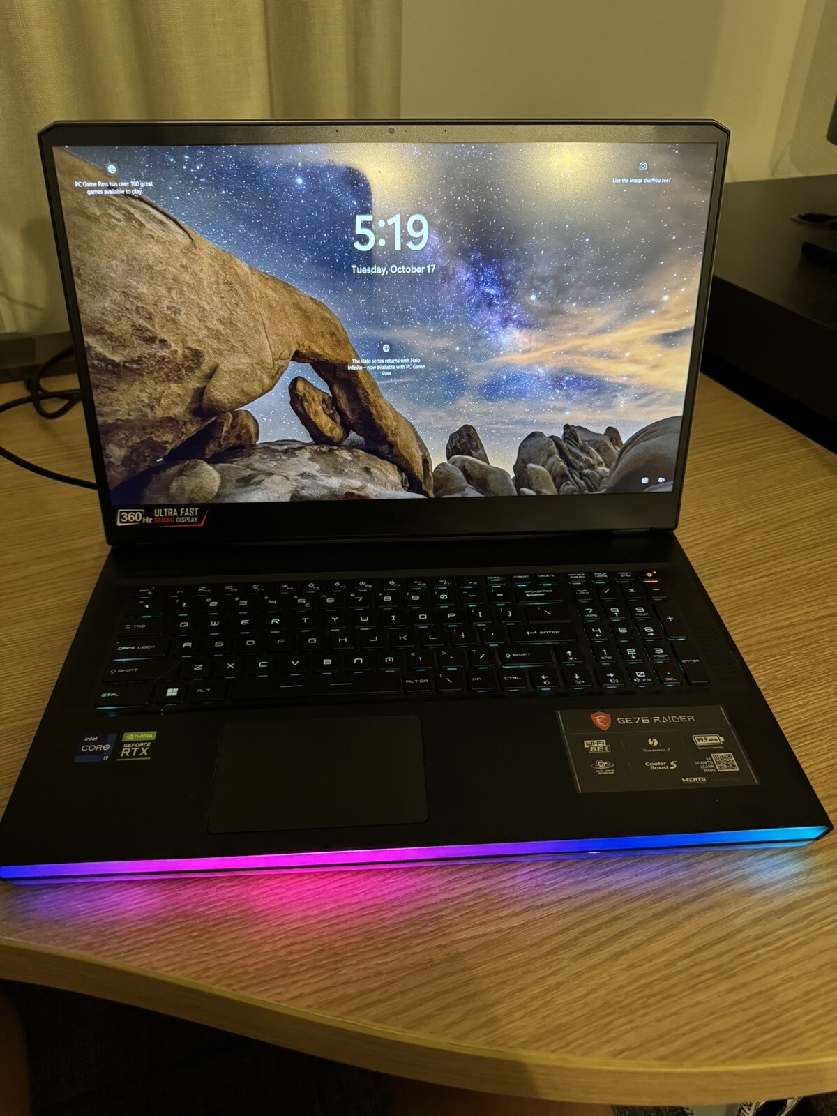 MSI GE76 Raider 17.3″ 360Hz FHD Display, Intel Core i9-11980HK