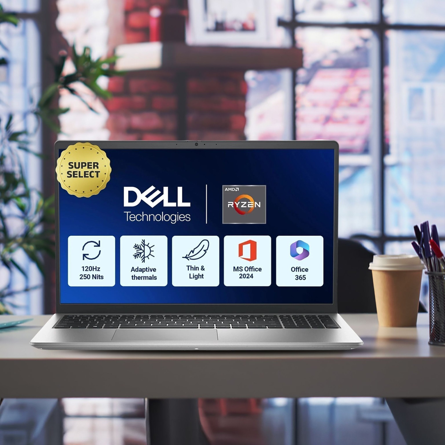 DELL 15 Microsoft Office Home 2024 AMD Ryzen 5 Hexa Core 7530U 16 GB/512 GB SSD
