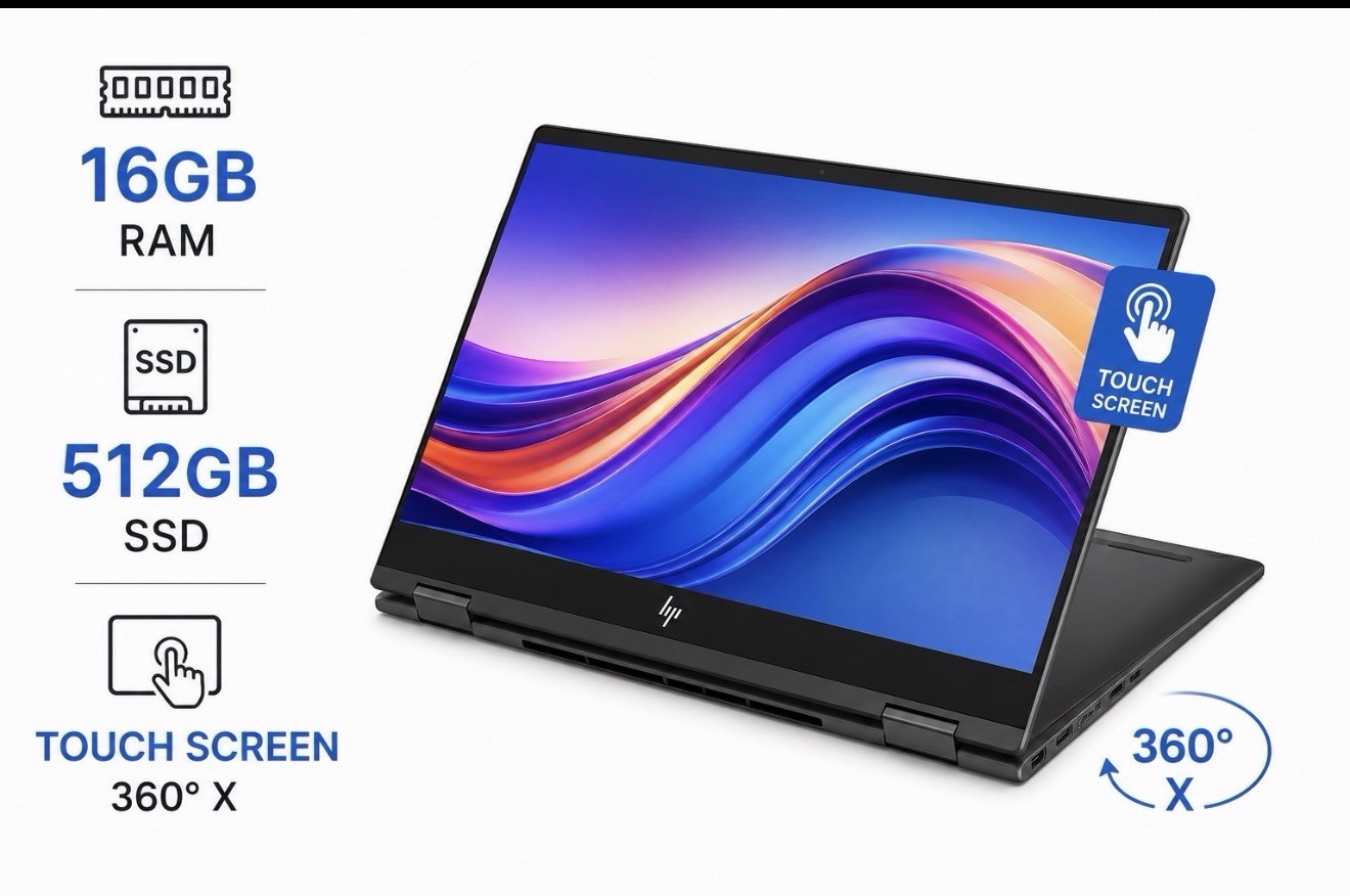 HP Envy x360 15” Ryzen 5 2500U 16GB 512GB SSD “Touchscreen “x360 Win11 H