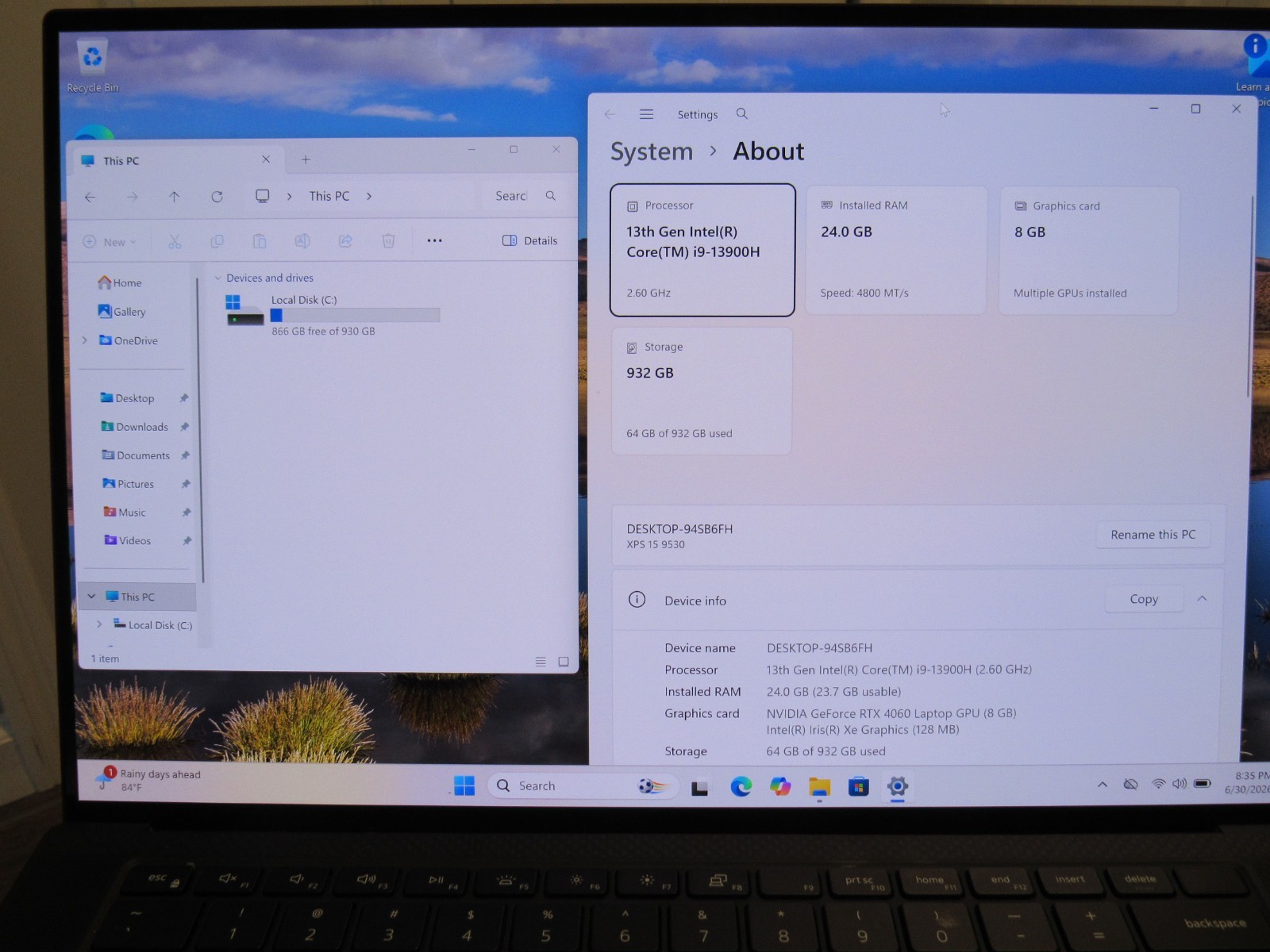 Dell XPS 15 9530 i9-13900H 24GB RAM 1TB SSD RTX 4060 4k UHD+ Touchscreen EXCLNT!