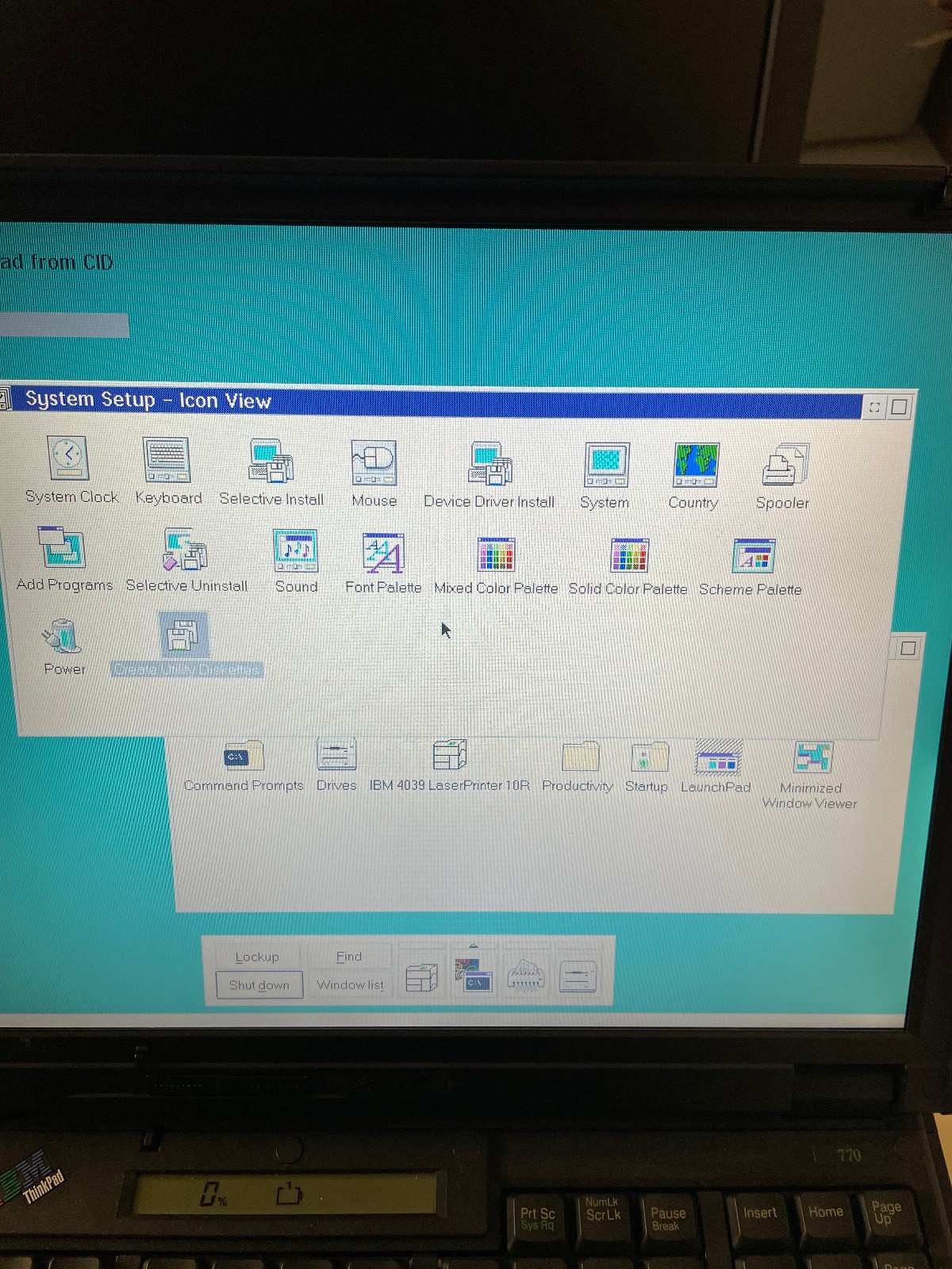 VINTAGE IBM THINKPAD 770 With OS/2 Warp Verion 3 Installed