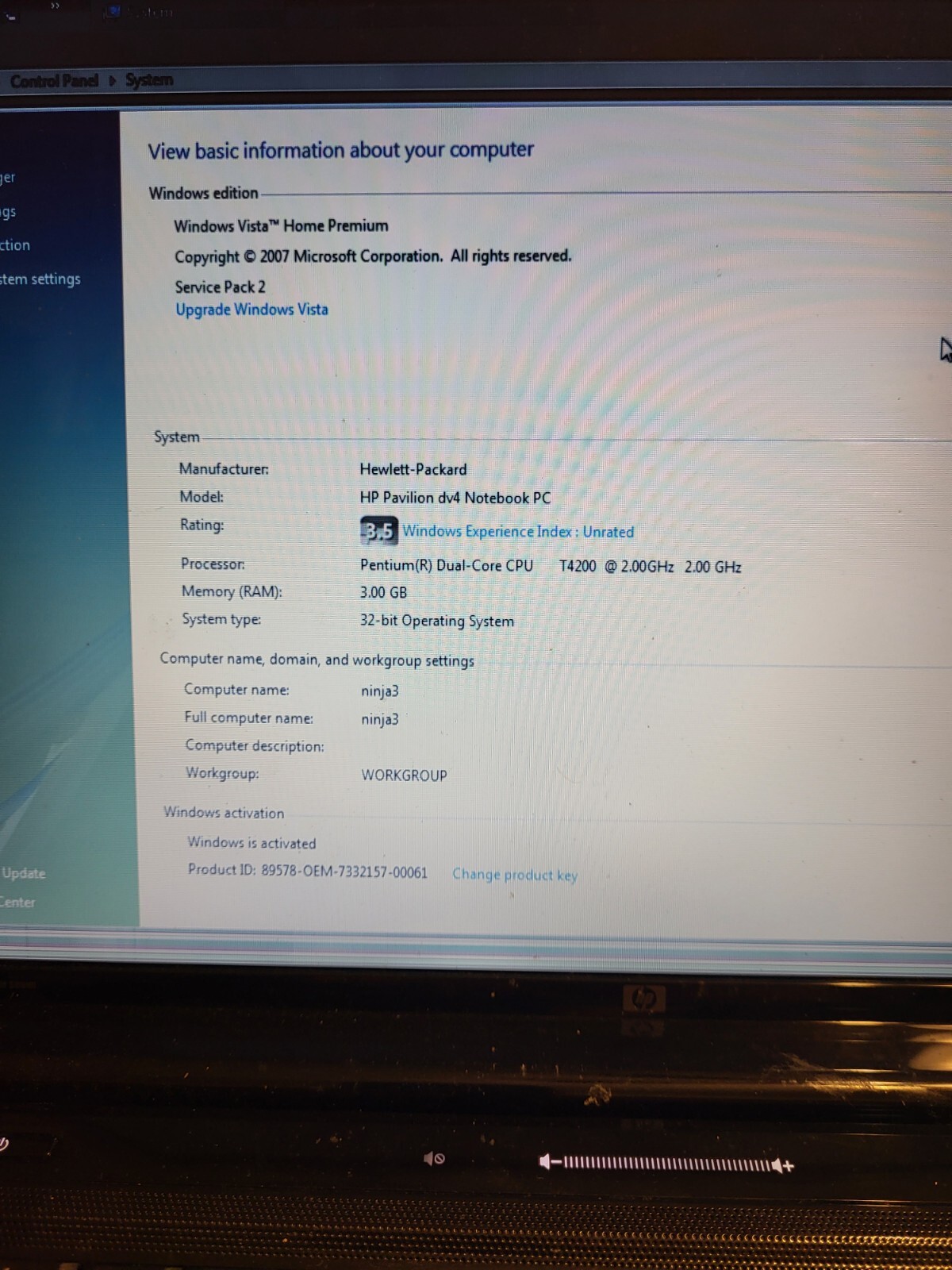 Hp Pavillion dv4 Notebook PC