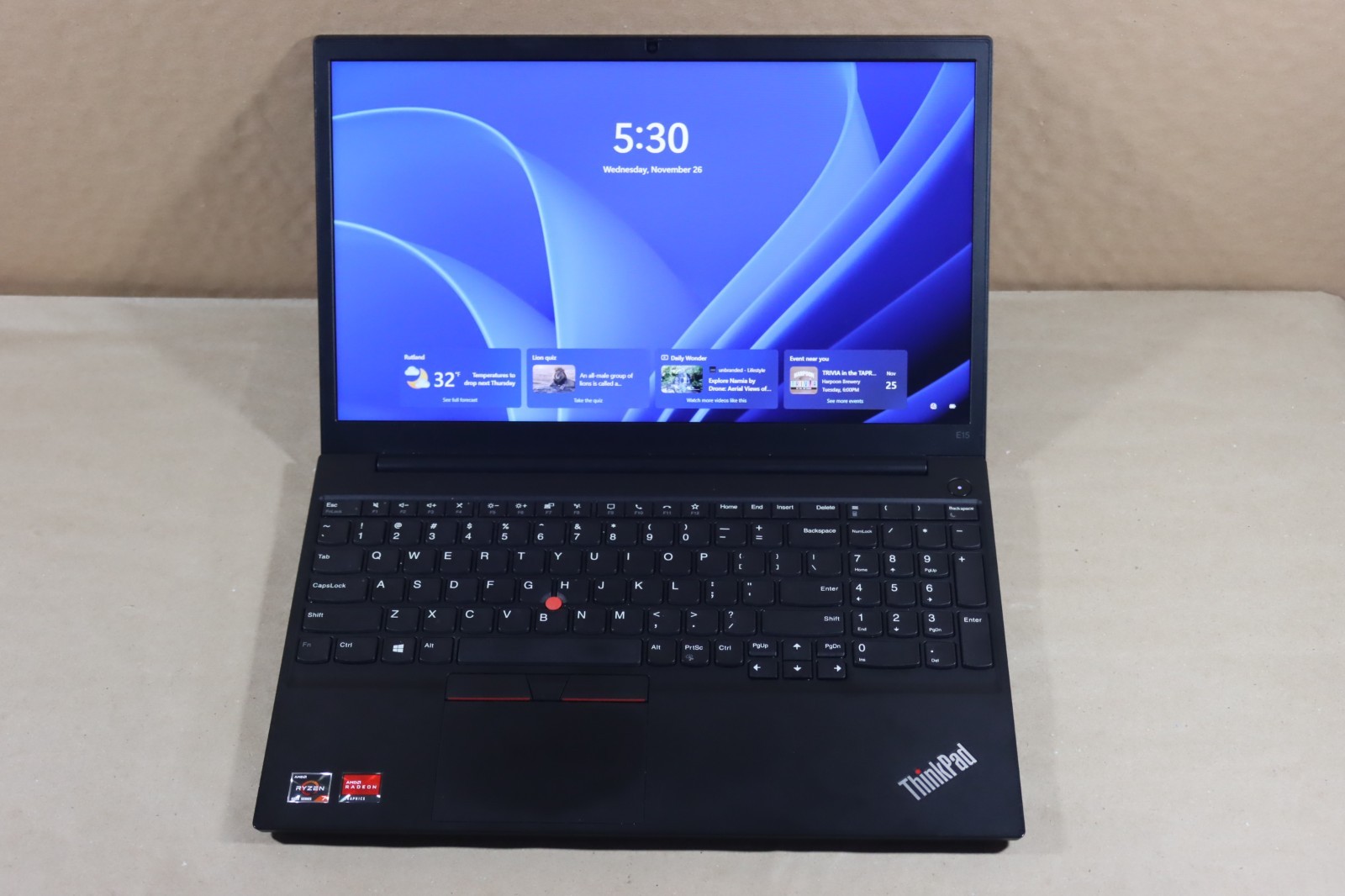 Lenovo ThinkPad E15 2nd Gen 15.6″ (256GB SSD, AMD Ryzen 7 4000 Series, 16GB Ram)
