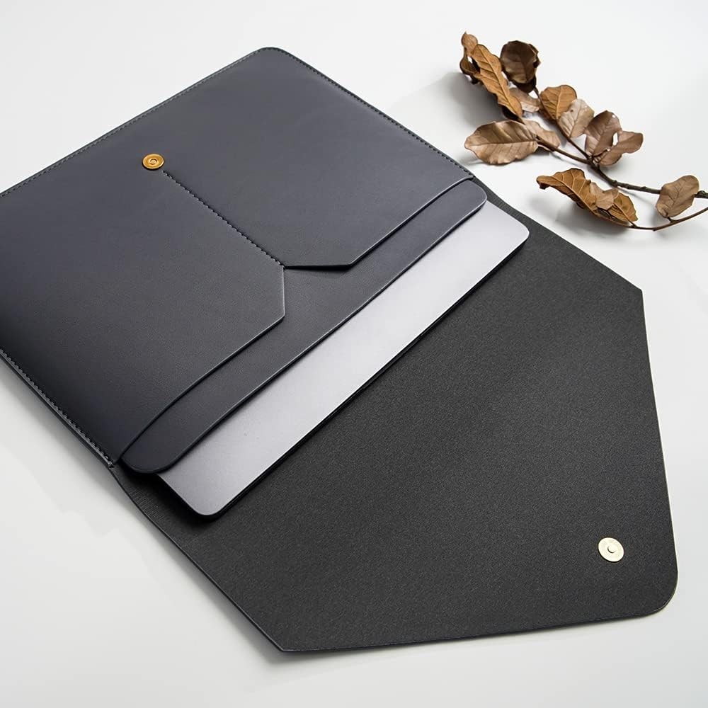 PU Leather Laptop Sleeve 13 Inch for 2024 13inch MacBook Air M3, MacBook Pro M2