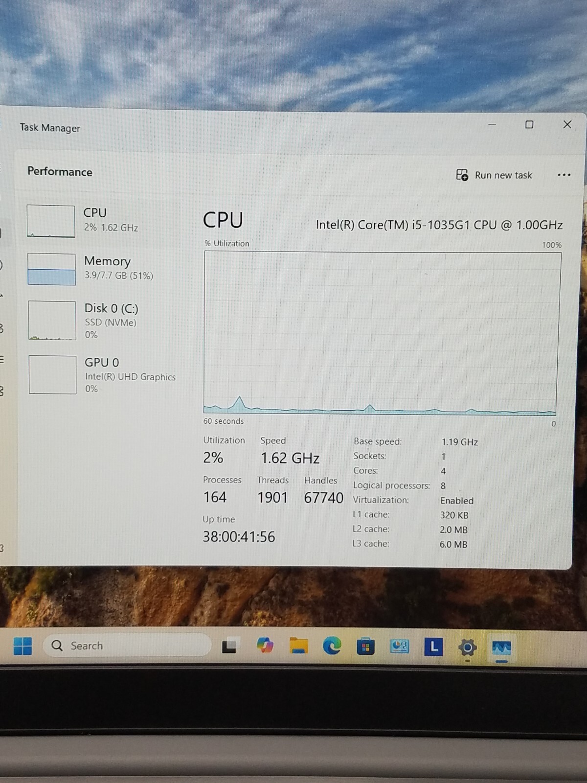 Lenovo ThinkBook 15-IIL Core i5-1035G1 @ 1.0GHz 8GB RAM 256GB SSD Windows 11 Pro
