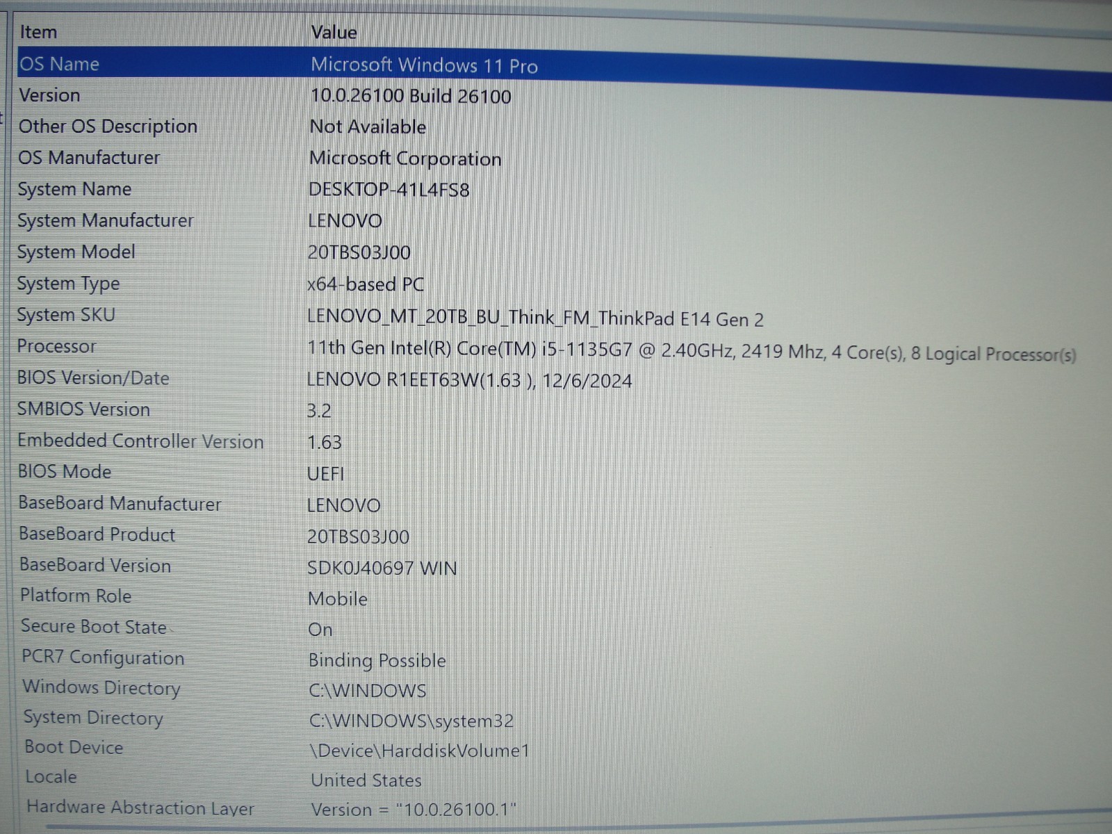 Lenovo ThinkPad E14 Gen 2 14” FHD Intel Core i5-1135G7 2.4GHz 16GB 512GB SSD