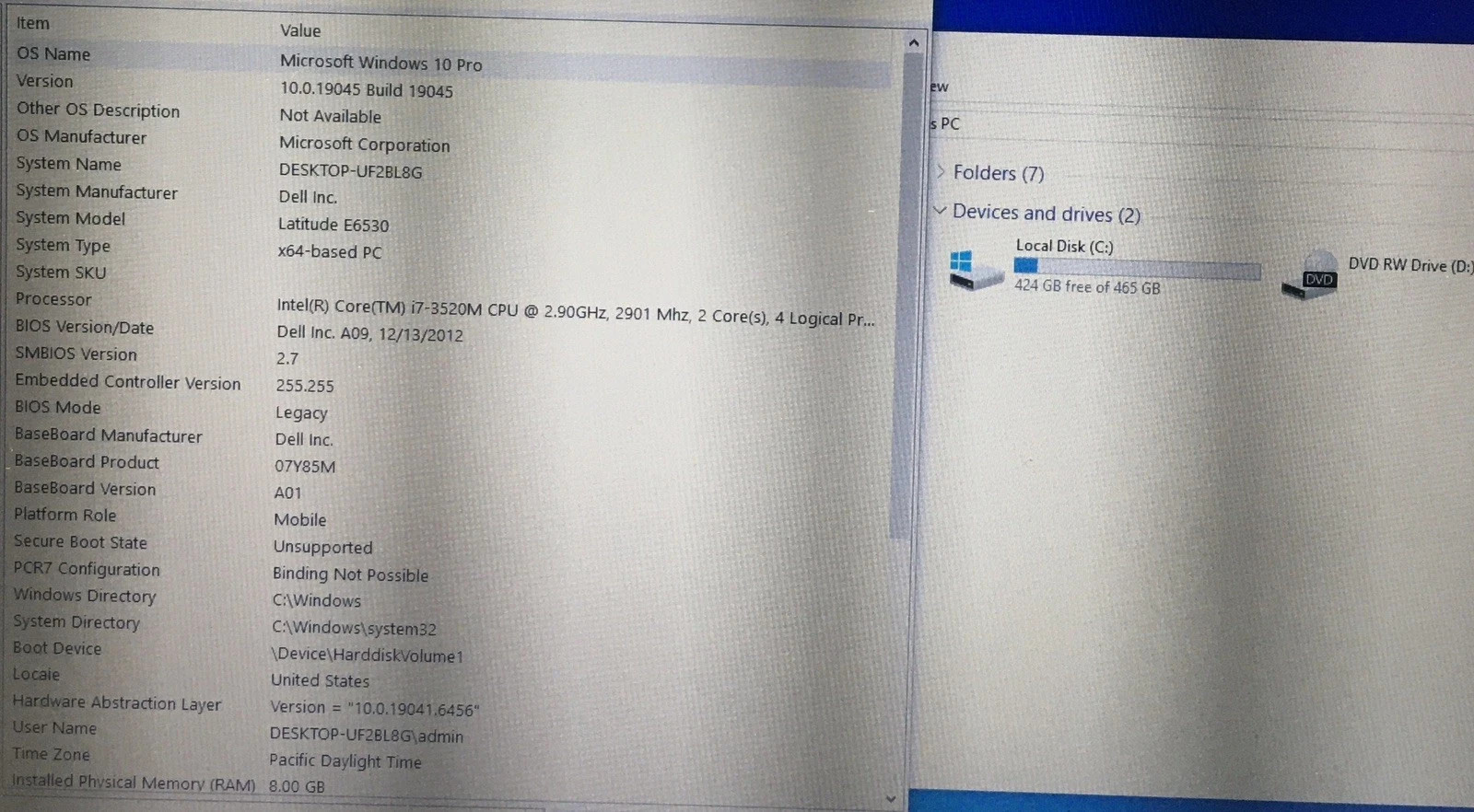 Dell Latitude E6530 i7-3520M @ 2.90GHz 8GB RAM 512GB HDD W10 Pro *SEE PICS/READ*