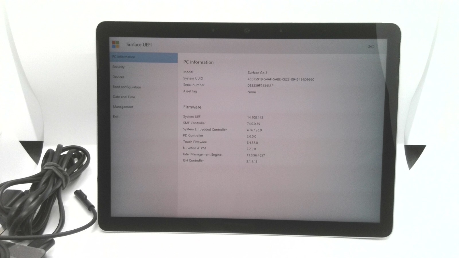 Microsoft Surface Go 3 – Pentium Gold 6500Y – 4GB Ram/ 64 GB eMMC – D Grade