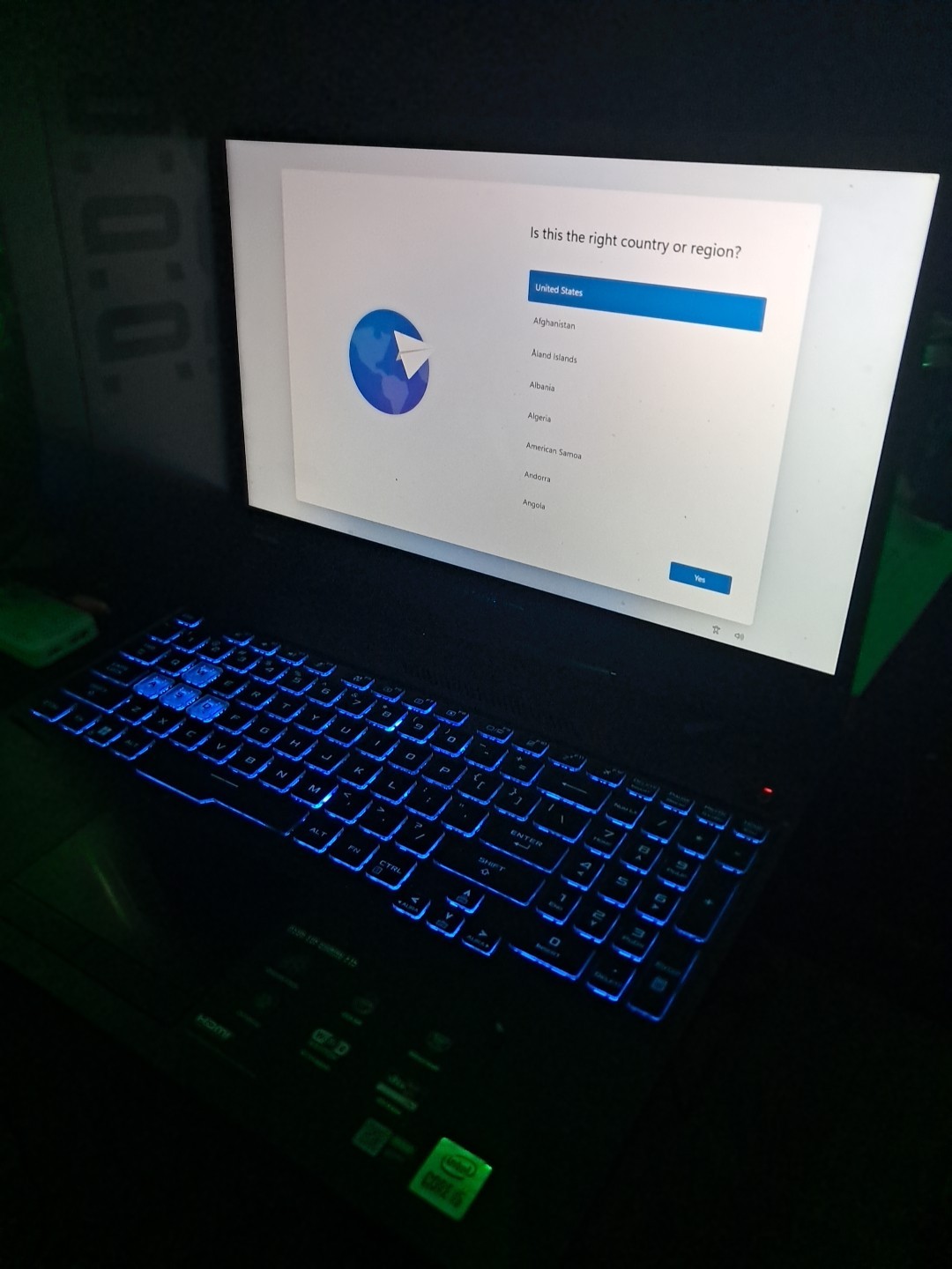 Asus Tough A15 Gaming Laptop 24 GB Of RAM A 1650 Nvidia. LED Keyboard Core I5