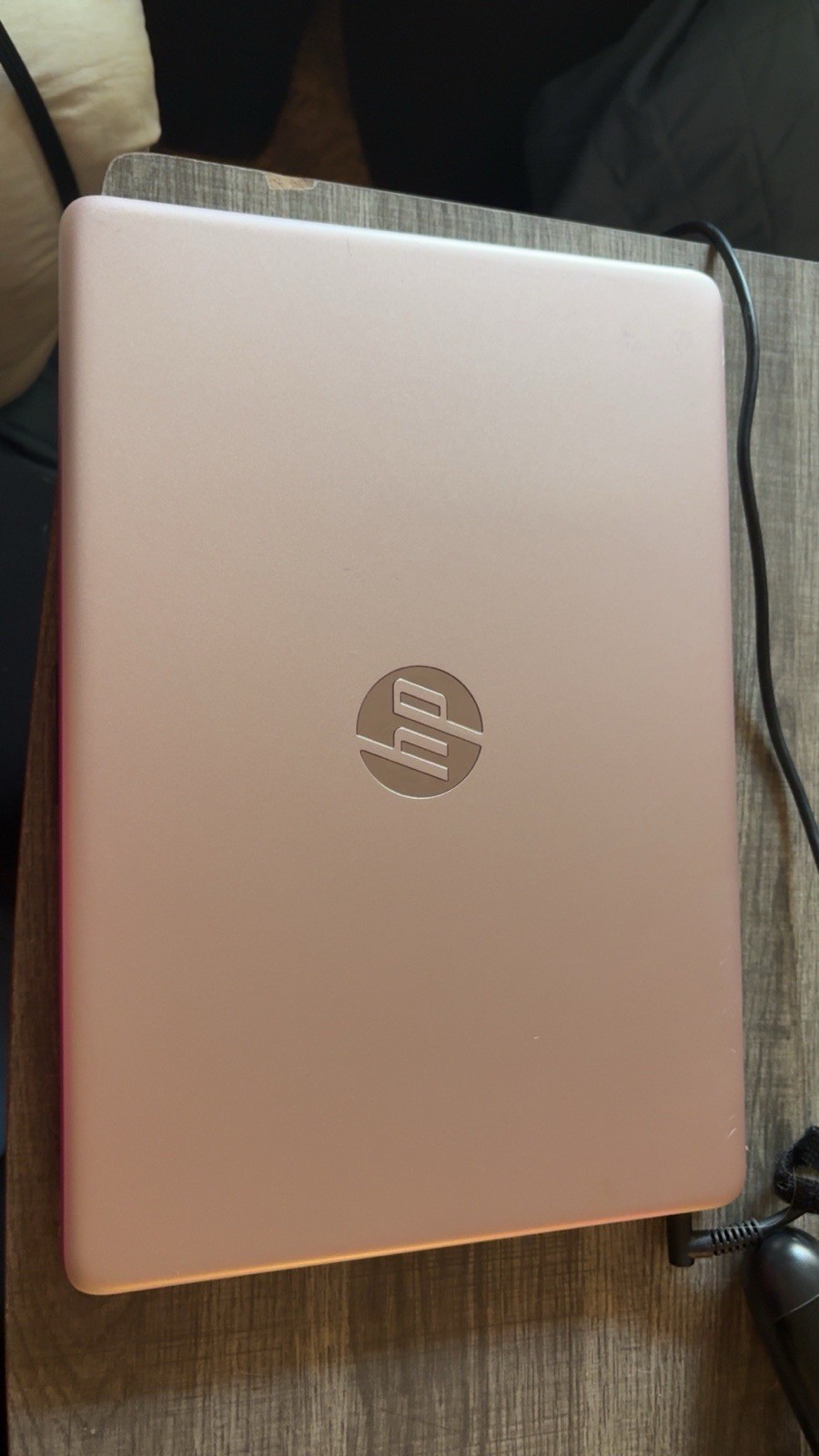 HP Pink Rose Gold Notebook Laptop with Intel Processor and Integrated Graphics