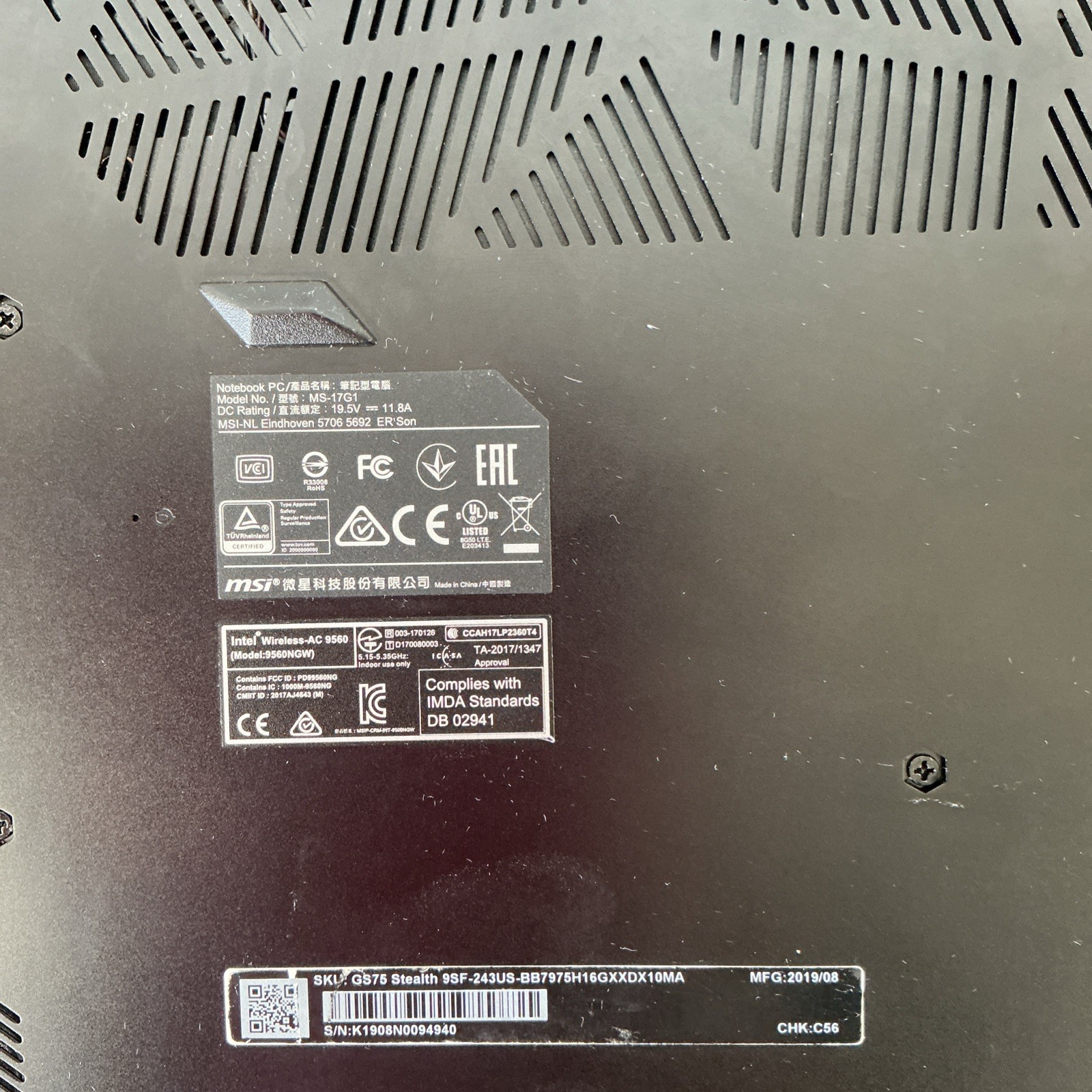 MSI GS75 Stealth 17.3 inch (1 TB, Intel Core i7 9th Gen., 2.60 GHz, 16 GB)…