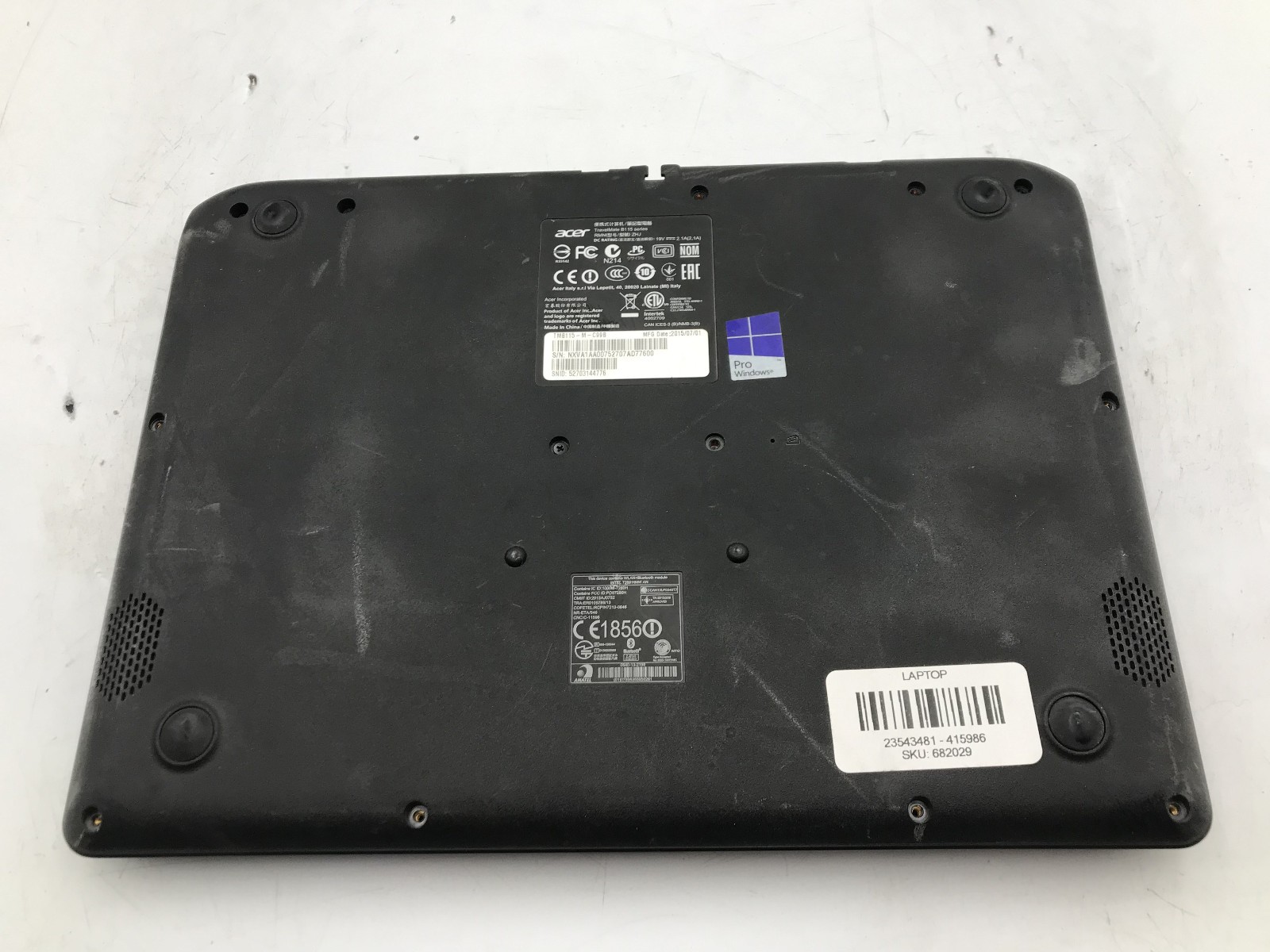 ACER TRAVELMATE B115 SERIES – FOR PARTS/NO POWER – INTEL CELERON N – 4GB RAM -BB