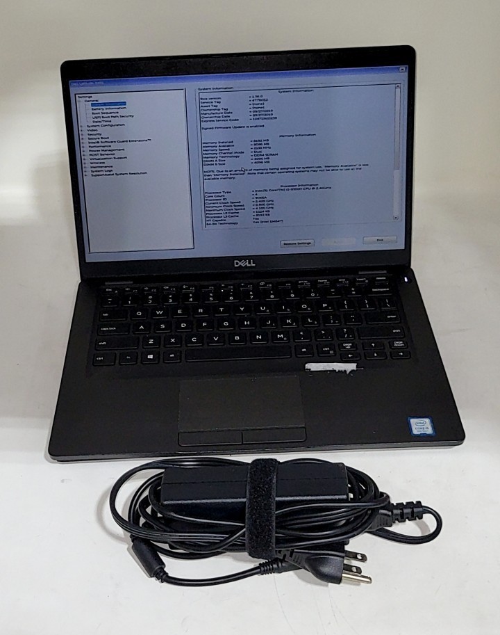 DELL LATITUDE 5401 Laptop Intel I5-9300H 8GB 256GB SEE NOTES