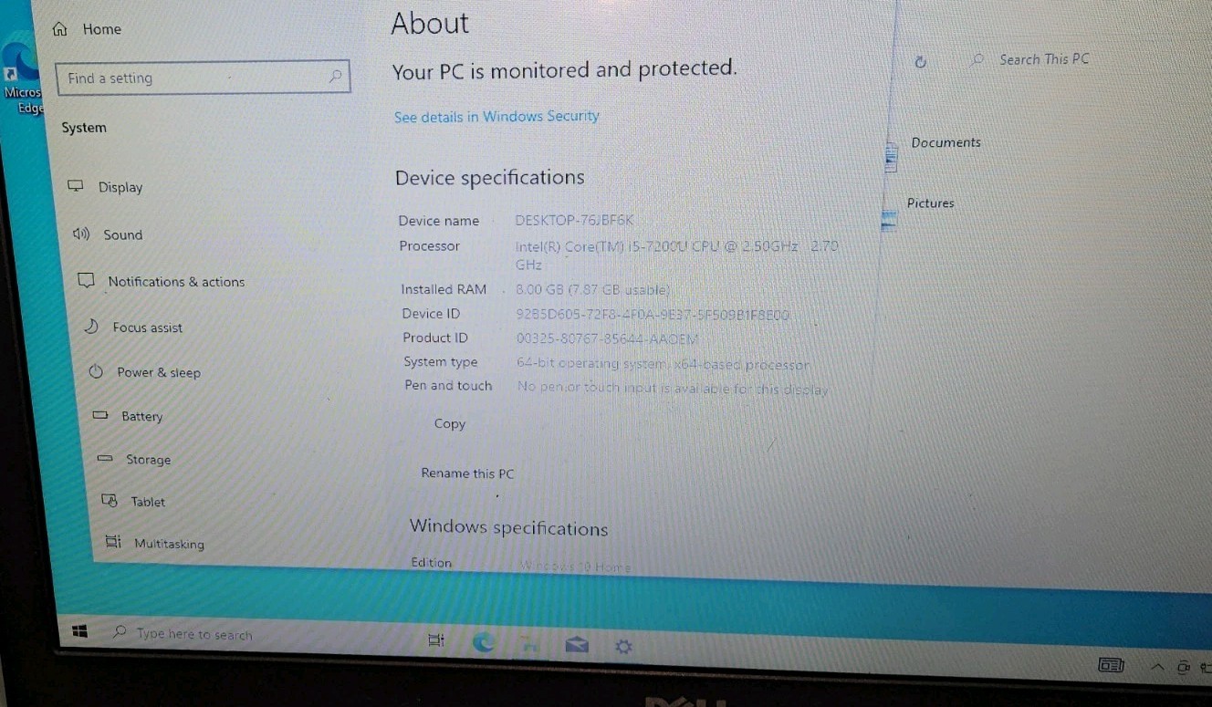 Dell Inspiron 15 3567 Laptop i5-7200U 2.5GHz 8GB 1TB HDD Win 10 Home 15.6″ READ!