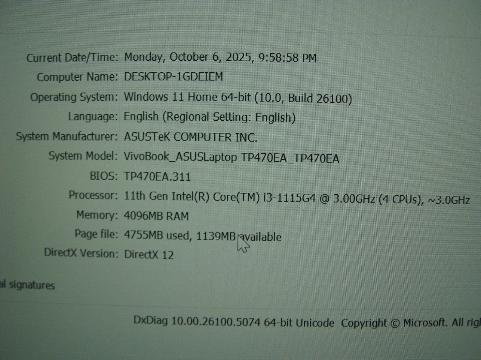 ASUS VivoBook FLIP TP470EA 14″FHD TOUCH i3-1115G4 3GHz 4GB 128GB SSD +Charger